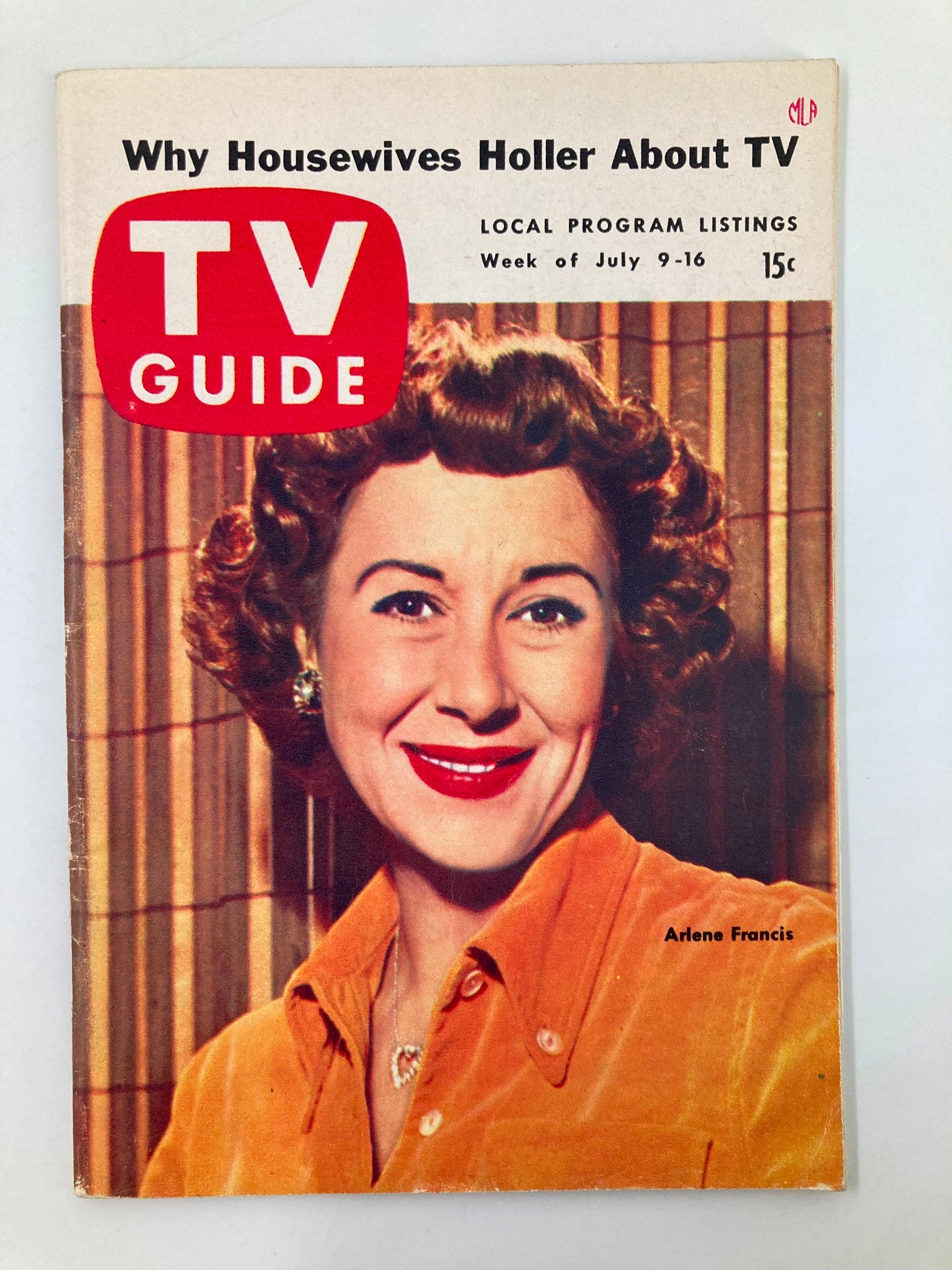 TV Guide Magazine July 9 1954 Arlene Francis No Label Pittsburgh-Youngstown