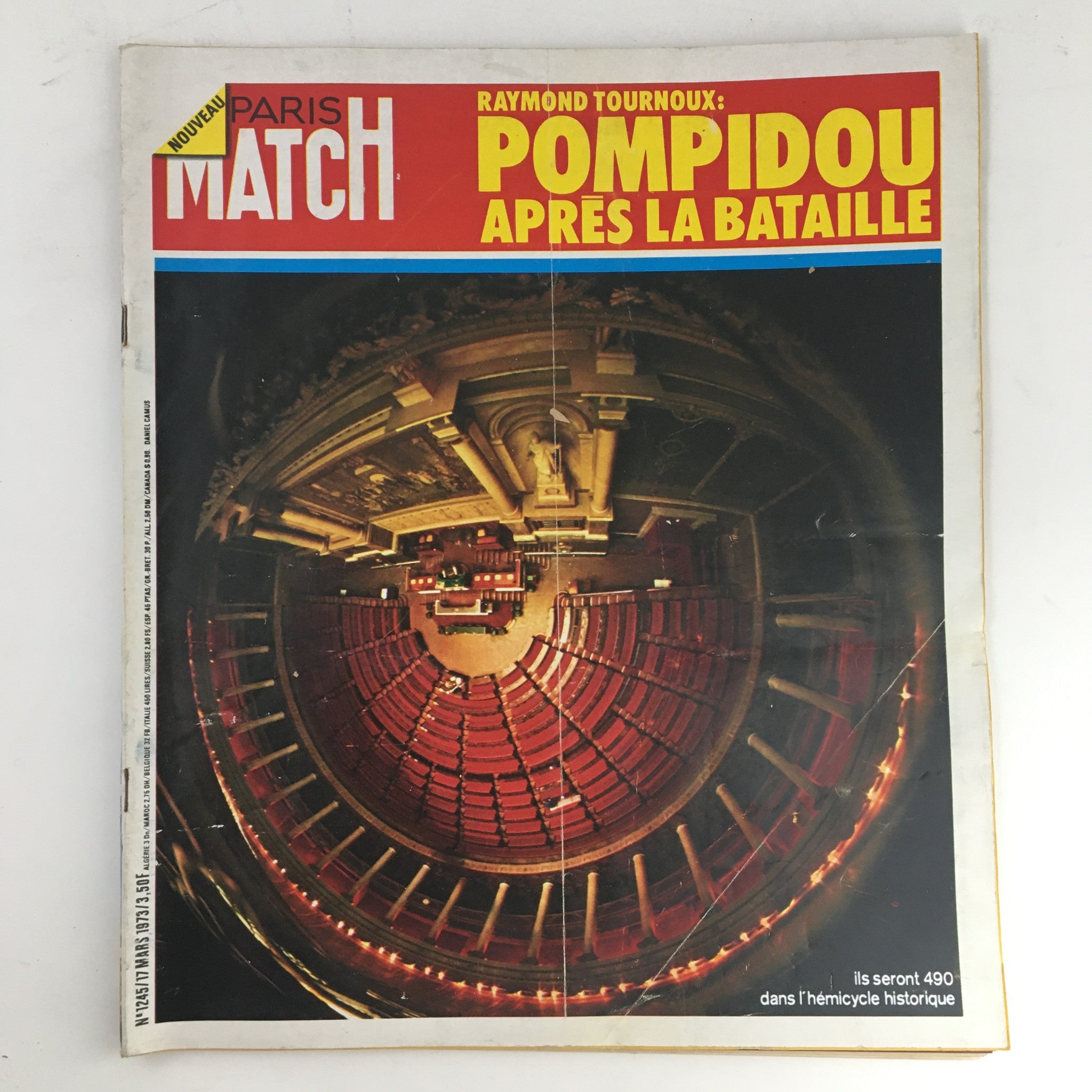 Paris Match Magazine March 1973 Raymond Tournoux Pompidou No Label