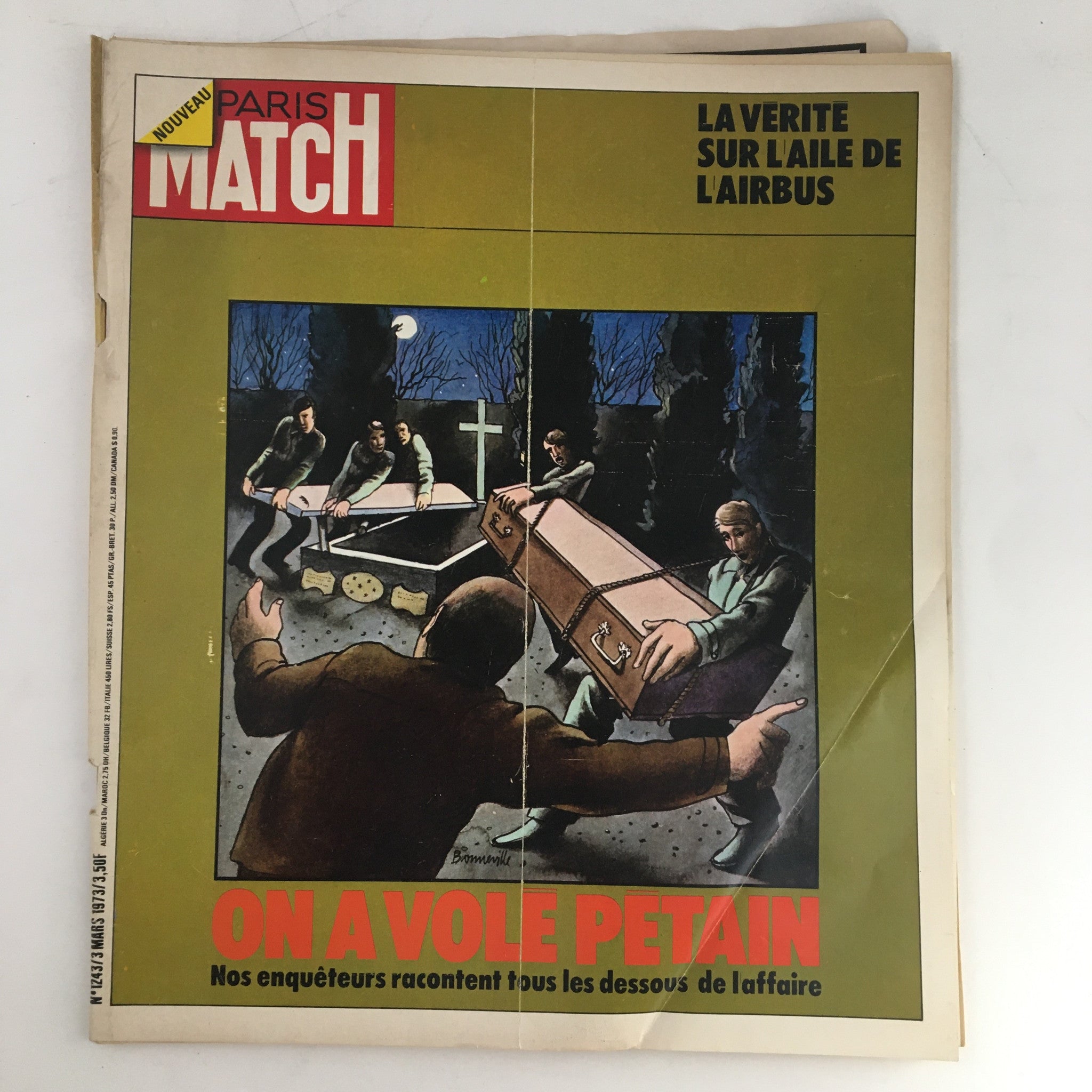 Paris Match Magazine March 1973 La Verite Sur Laile De Lairbus No Label