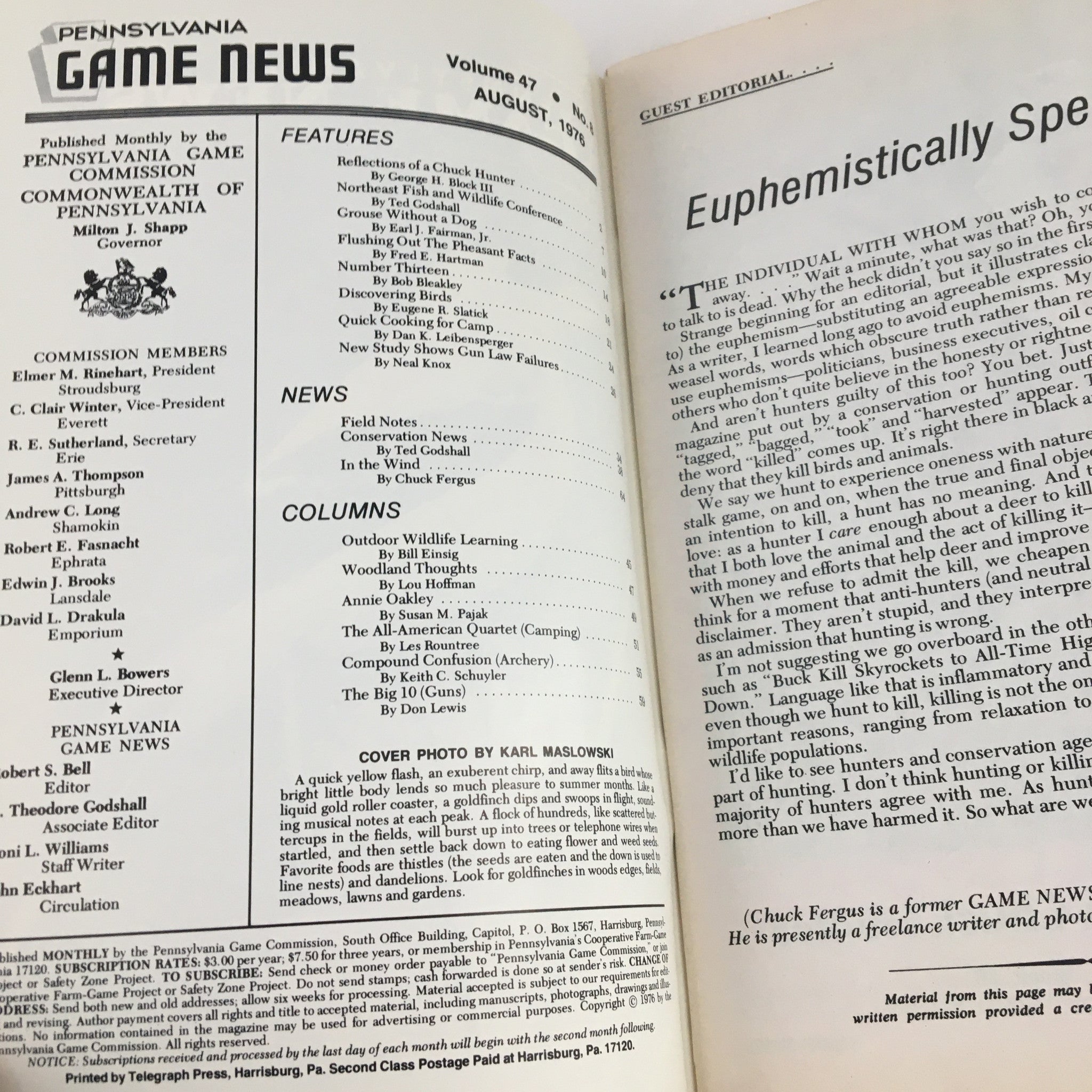 Pennsylvania Game News August 1976 The Northeast Fish and Wildlife Conference