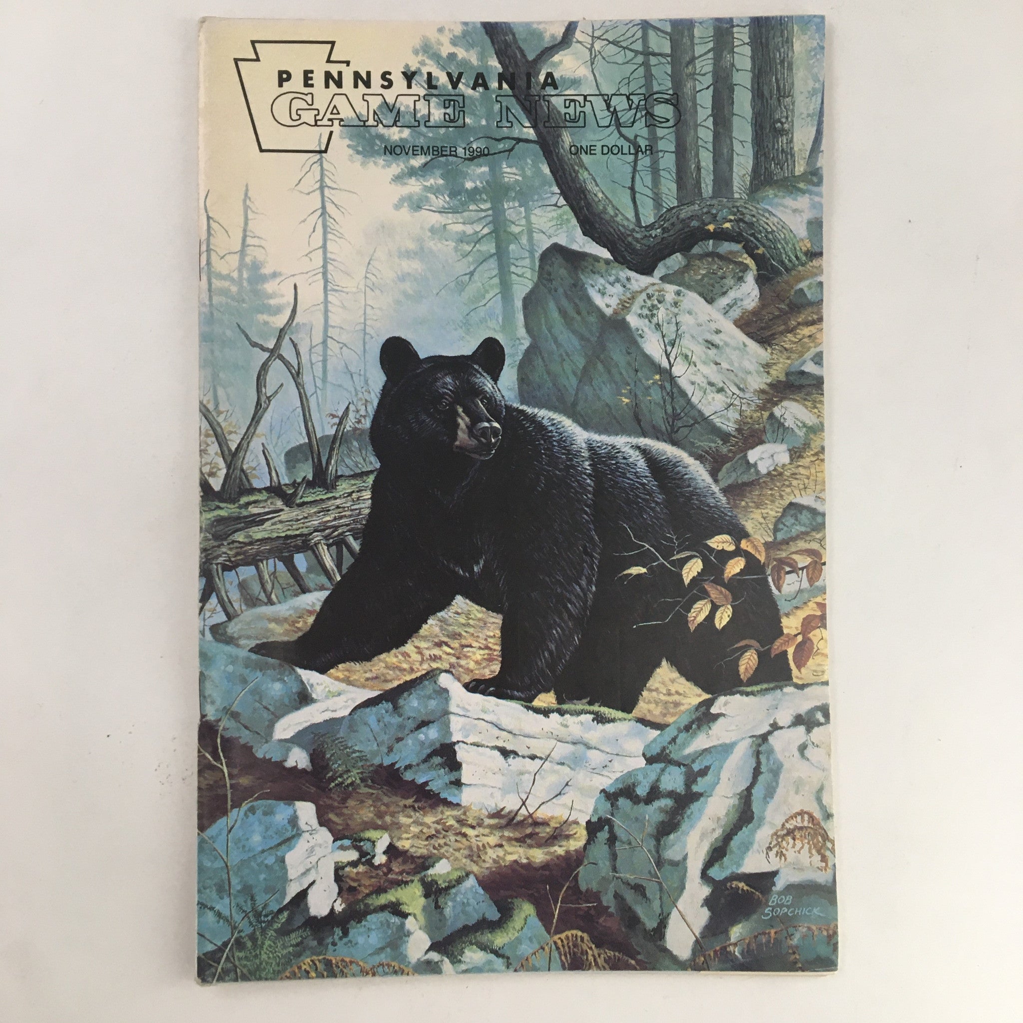 Pennsylvania Game News November 1990 Mercer County's First Bear Cover Painting