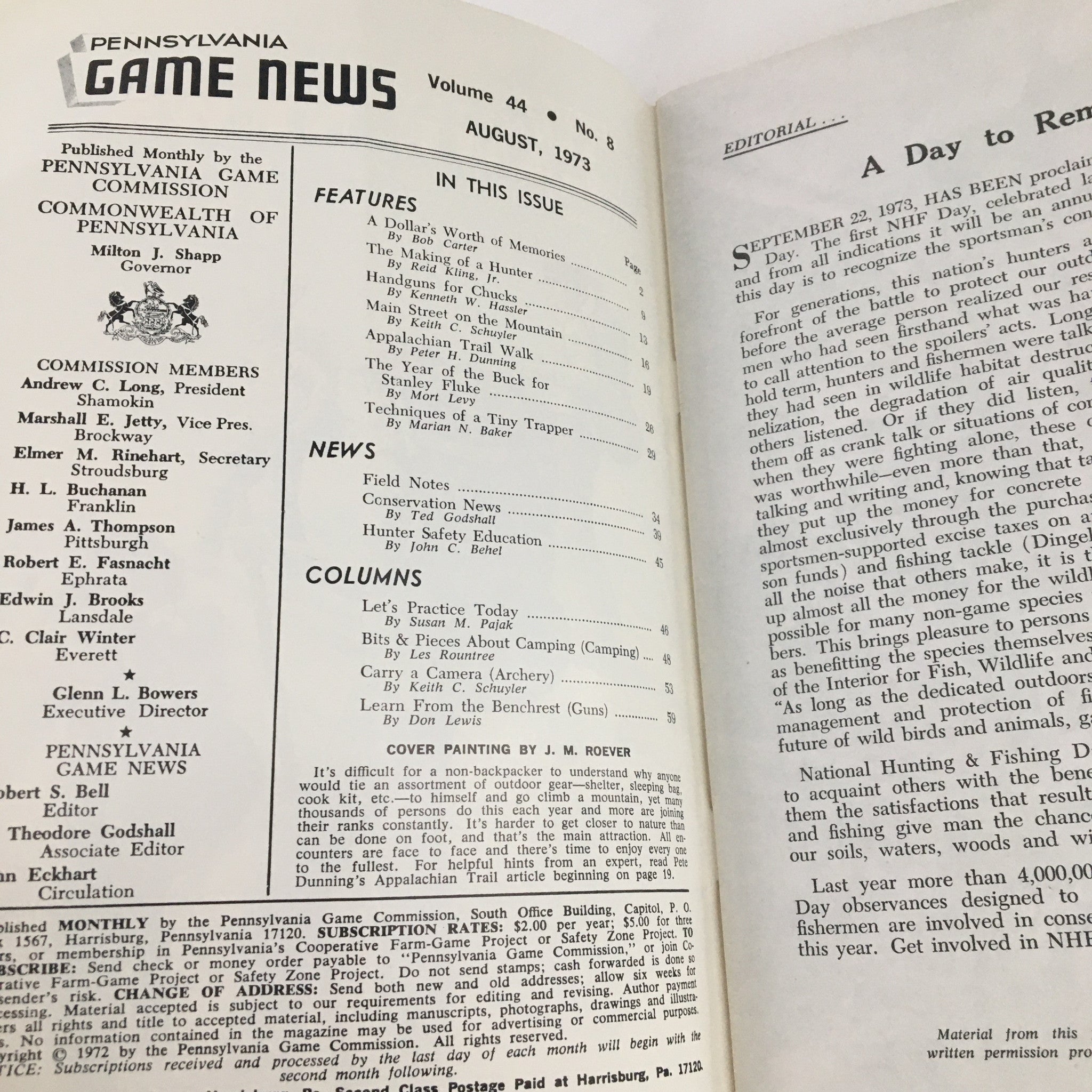 Pennsylvania Game News August 1973 A Dollar's Worth Memories & Tiny Trapper