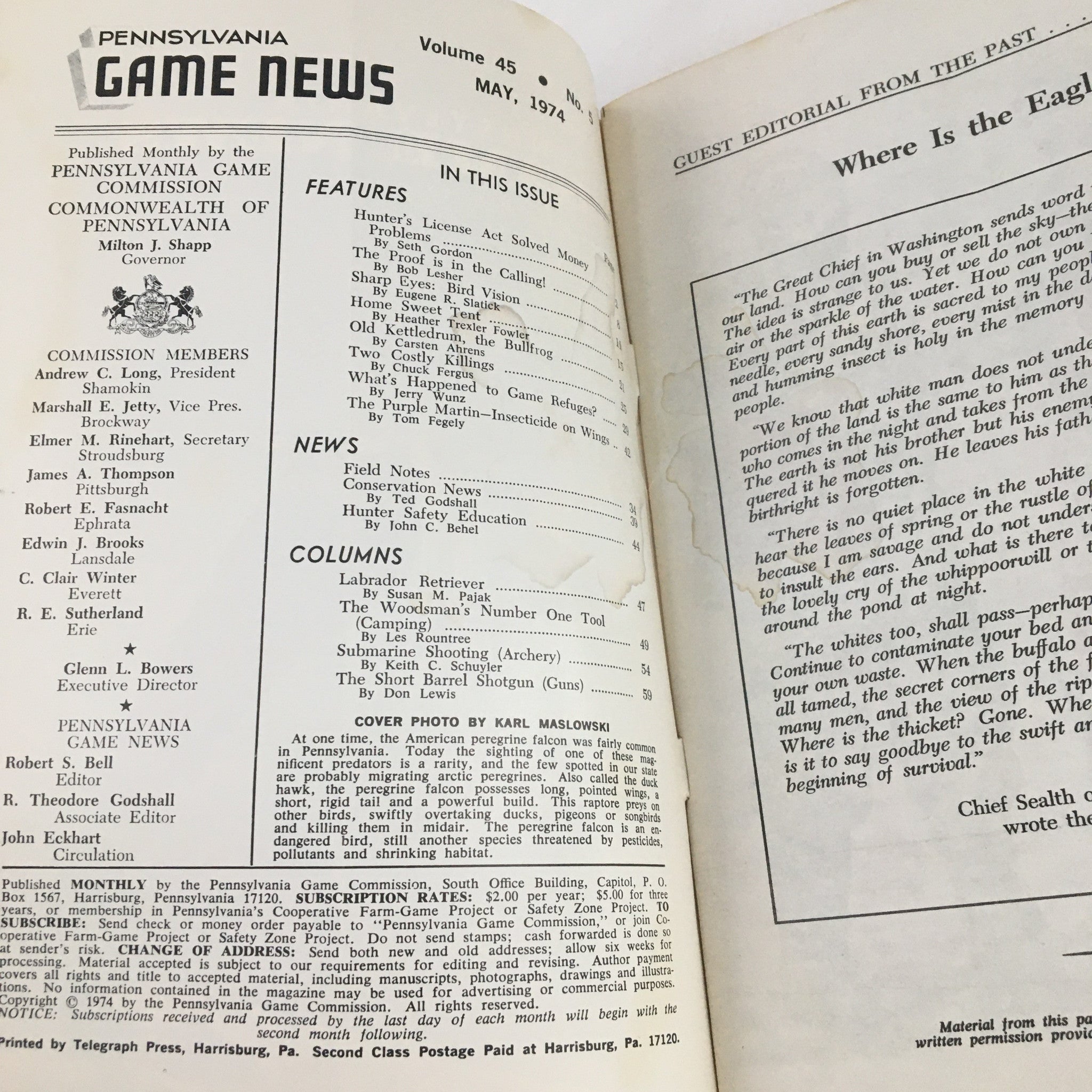 Pennsylvania Game News May 1974 The Purple Martin-Insecticide on Wings