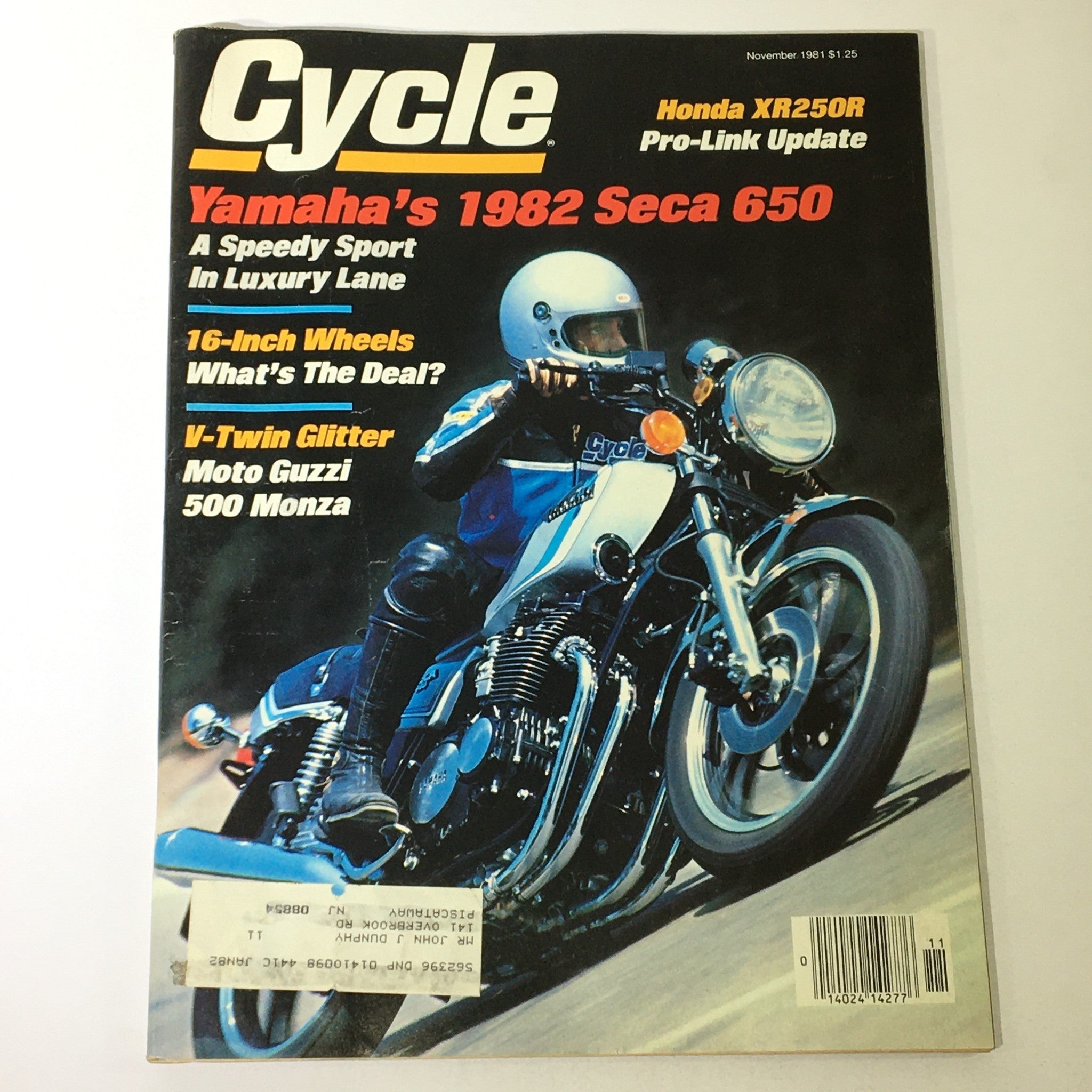 VTG Cycle Magazine November 1981 - Honda XR250R / Yamaha 1982 Seca 650