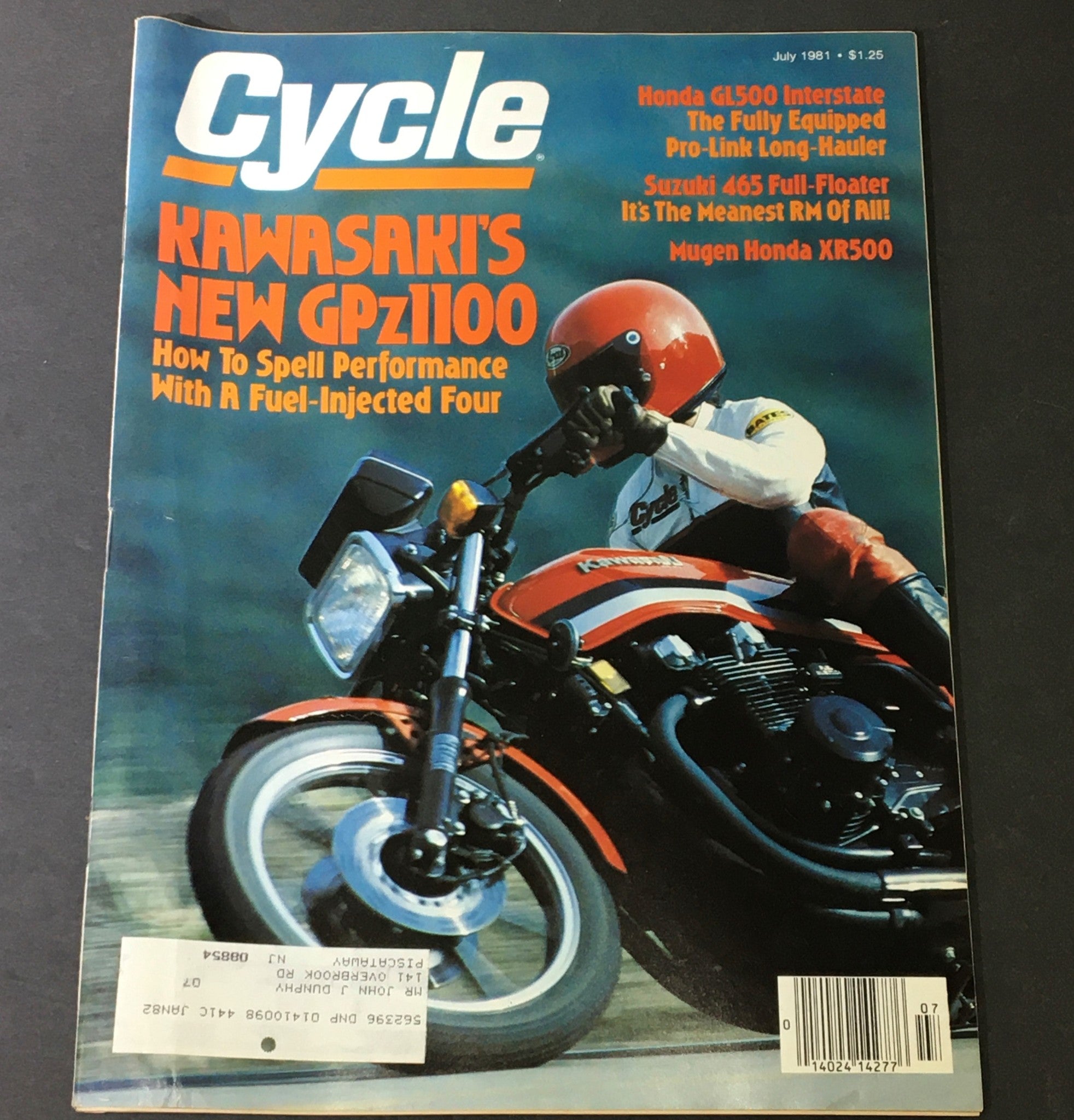 VTG Cycle Magazine July 1981 - Kawasaki GPz1100 / Honda GL500 / Suzuki 465