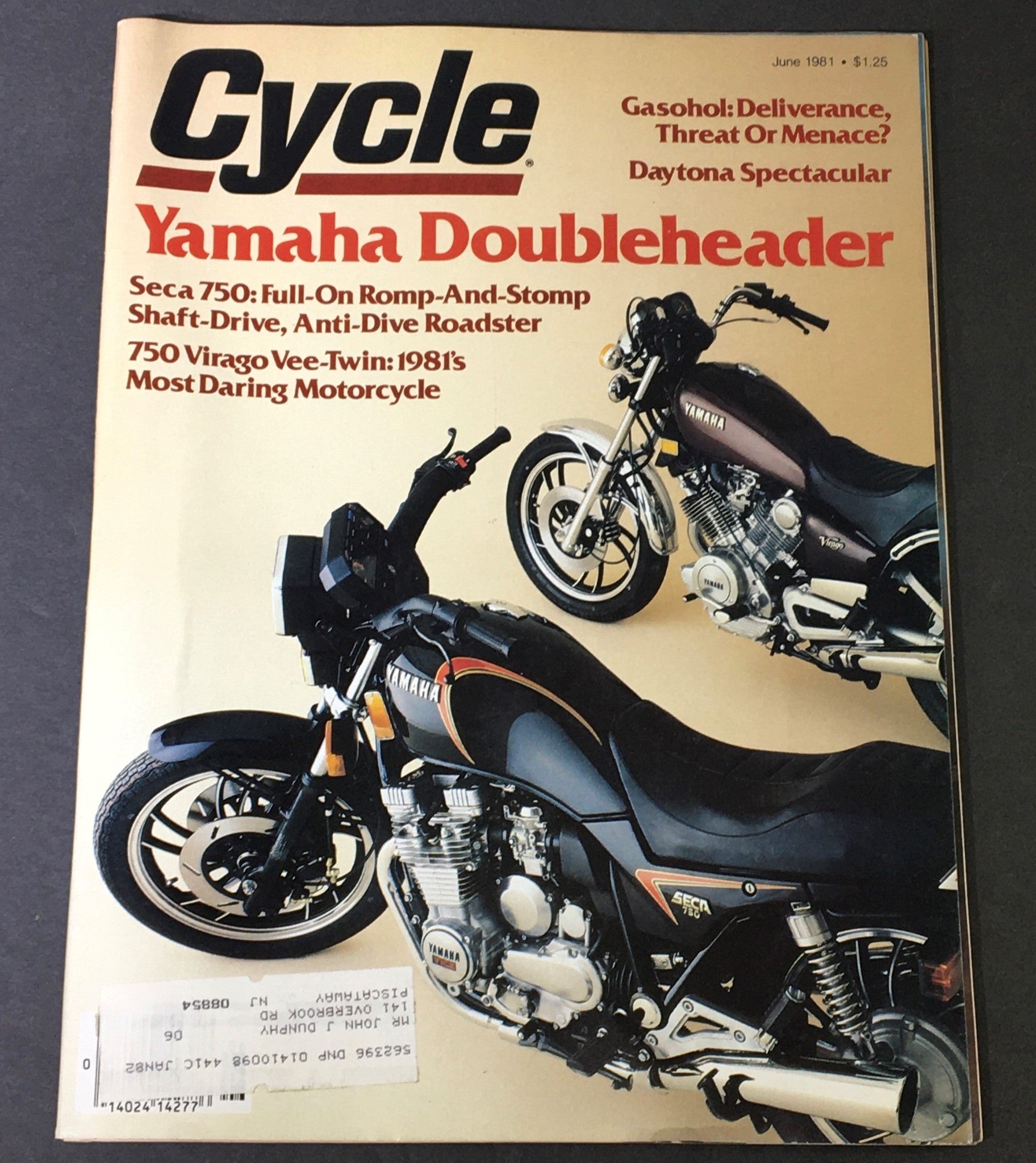 VTG Cycle Magazine June 1981 - Yamaha Doubleheader / Seca 750 / 750 Virago Twin