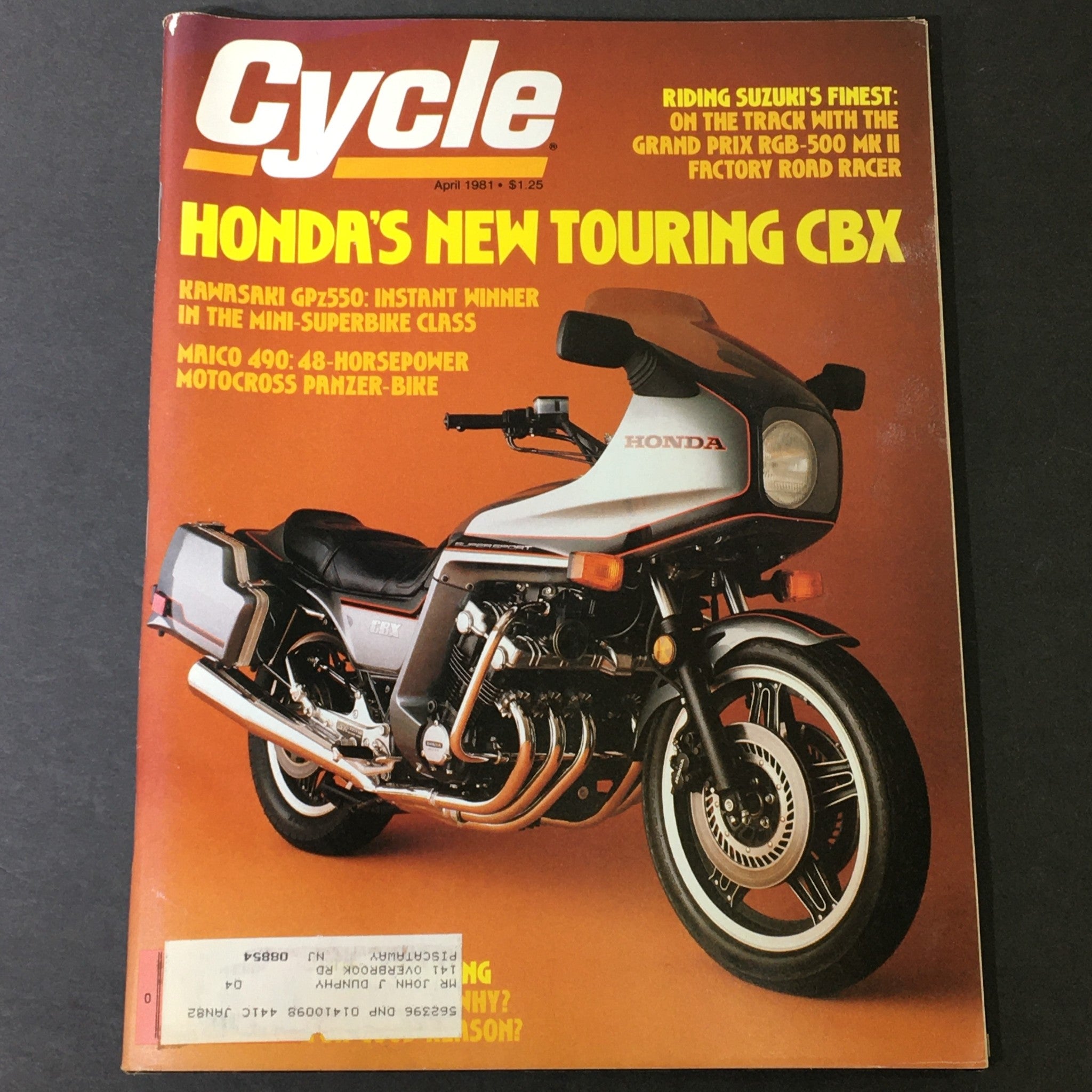 VTG Cycle Magazine April 1981 - Suzuki Grand-Prix RGB500 MK II / Kawasaki GPz550