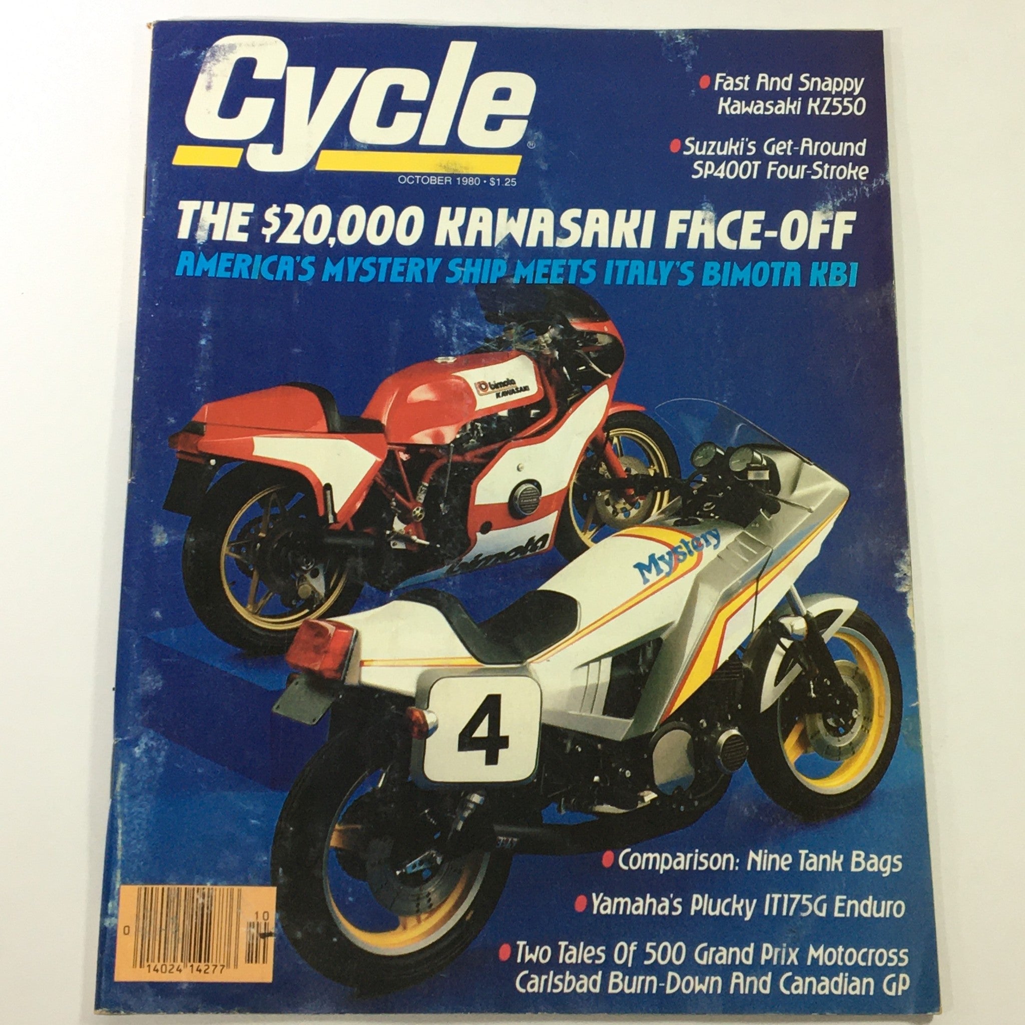 VTG Cycle Magazine October 1980 - Kawasaki KZ550 / Suzuki SP400T / Bimota KB1