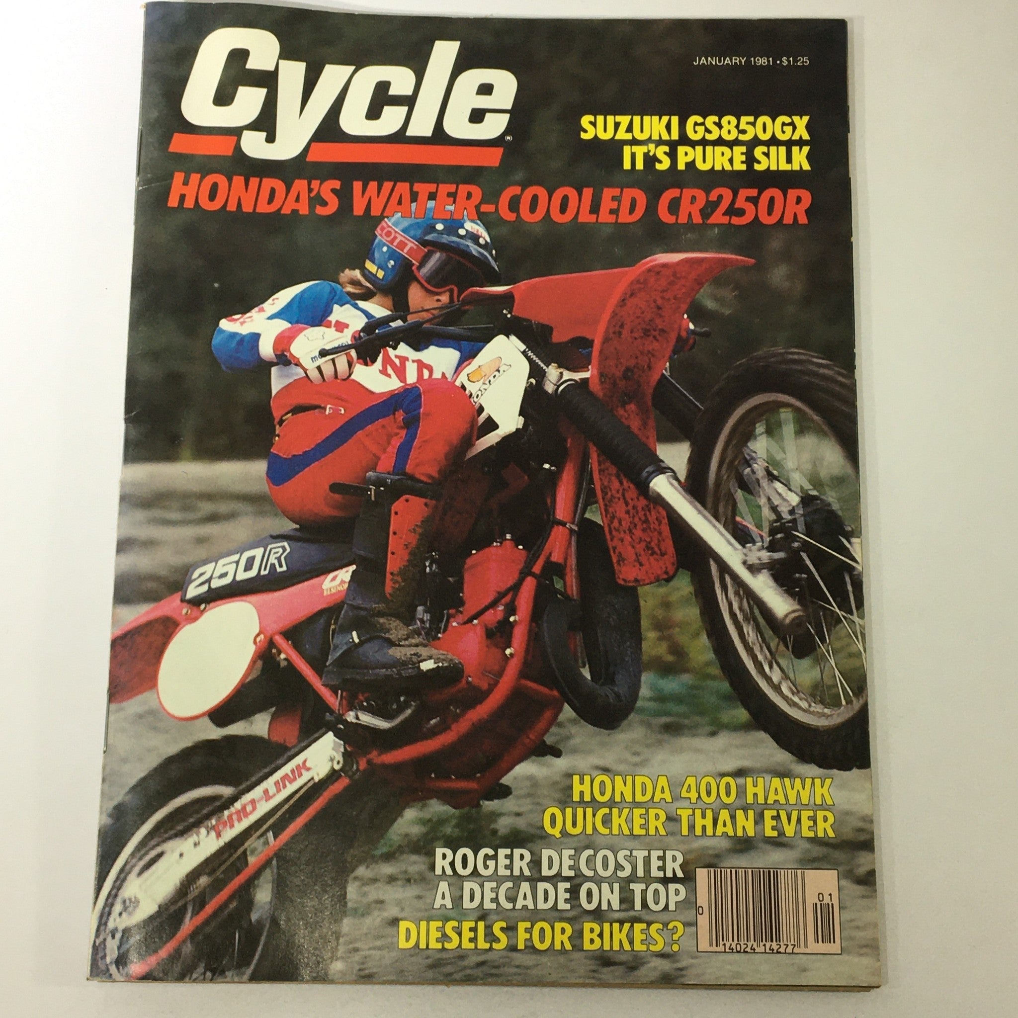 VTG Cycle Magazine January 1981 - Suzuki GS850GX / Honda CR250R / Honda 400 Hawk