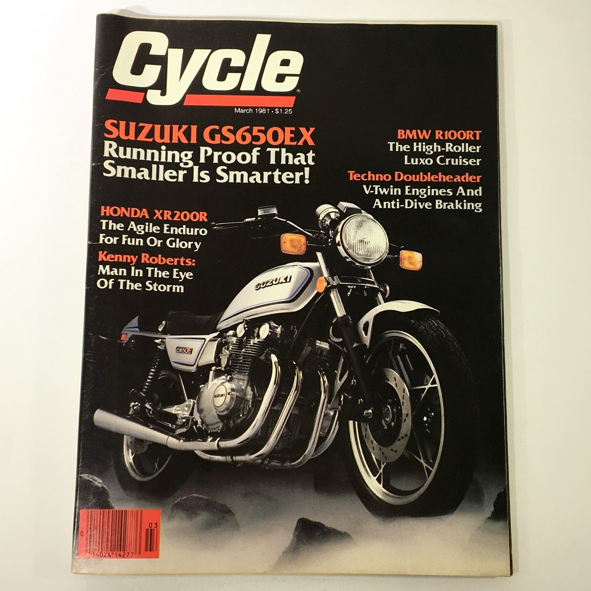 VTG Cycle Magazine March 1981 - Suzuki GS650EX / BMW R100T / Honda XR200R