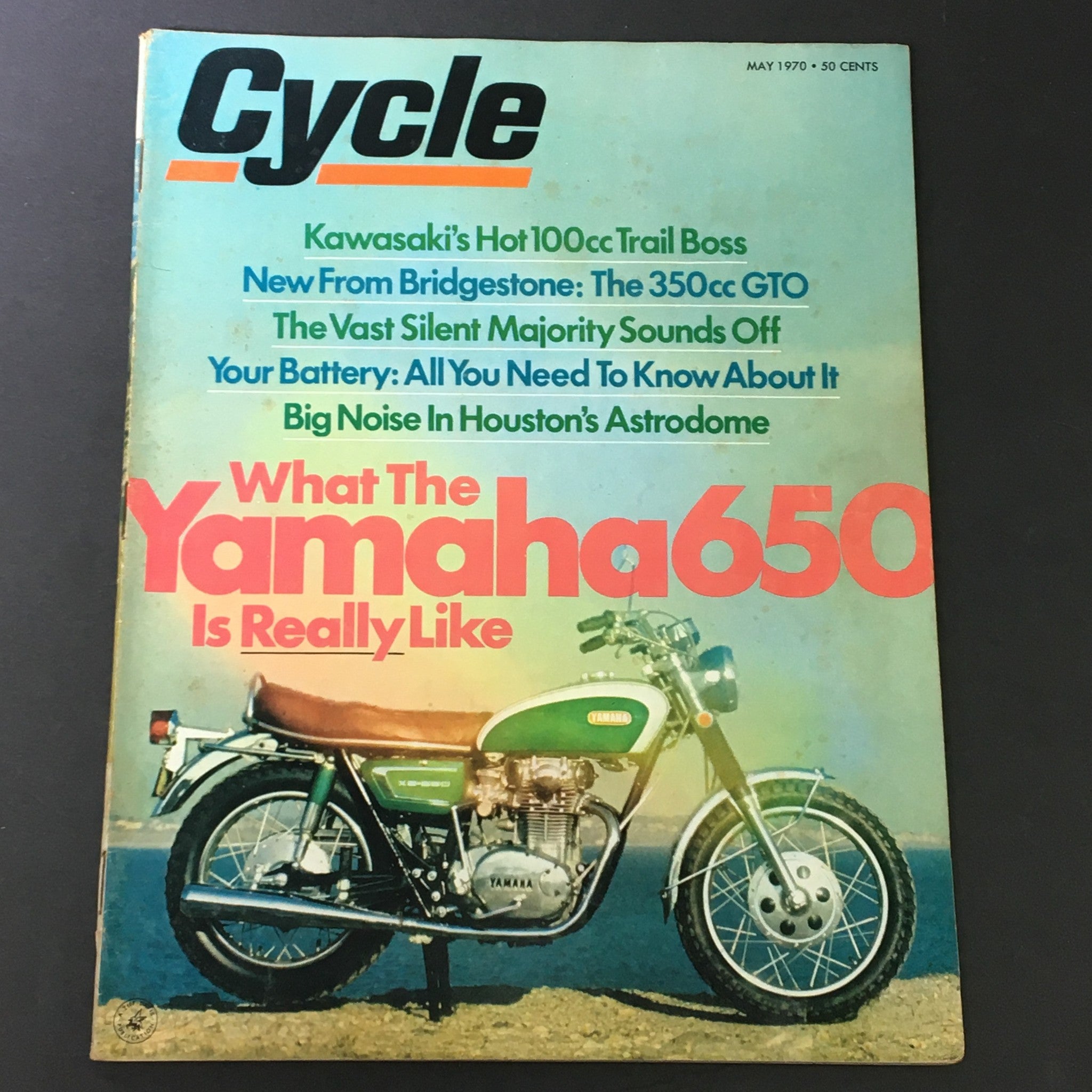VTG Cycle Magazine May 1970 - Kawasaki 100cc Trail Boss / Bridgestone 350cc GTO