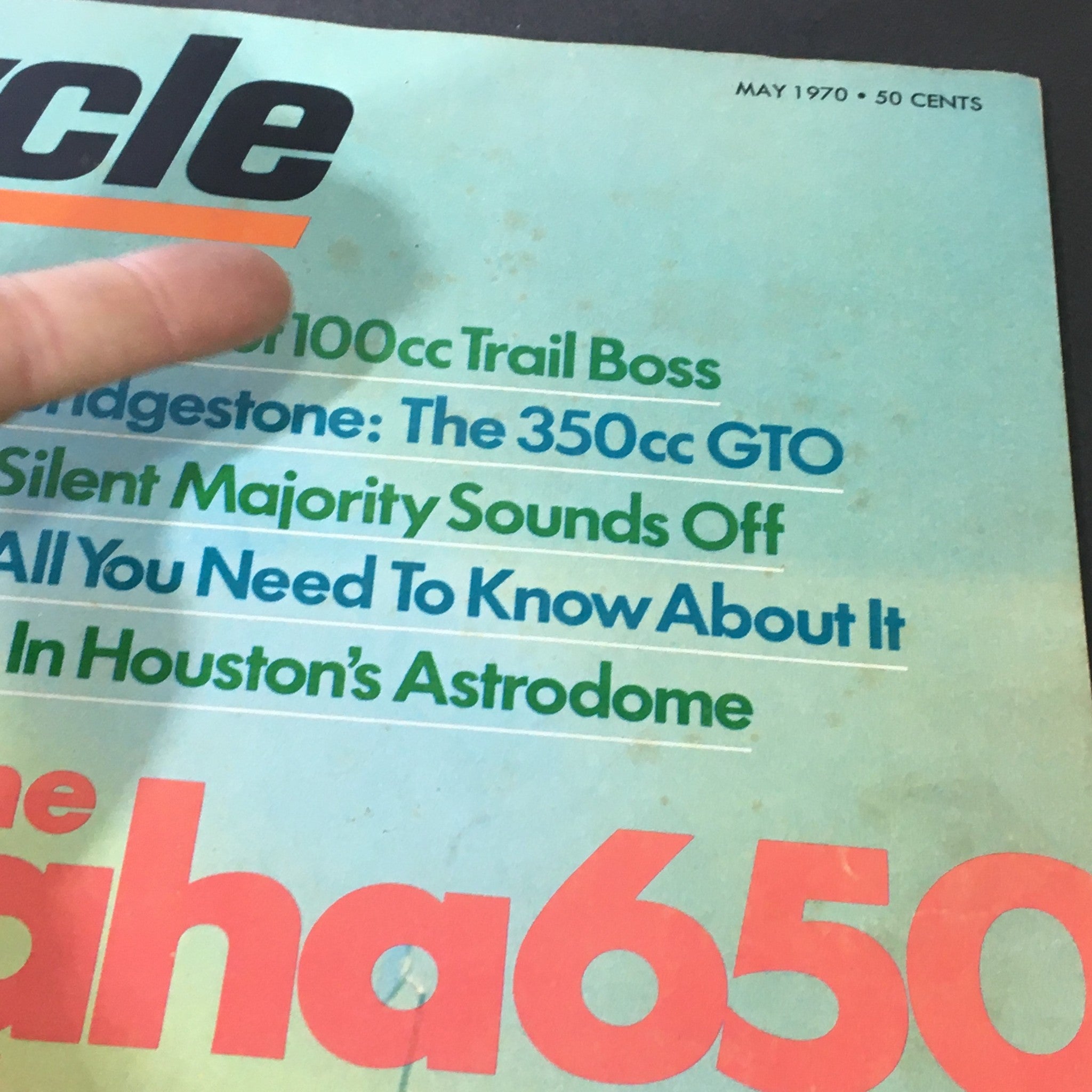 VTG Cycle Magazine May 1970 - Kawasaki 100cc Trail Boss / Bridgestone 350cc GTO