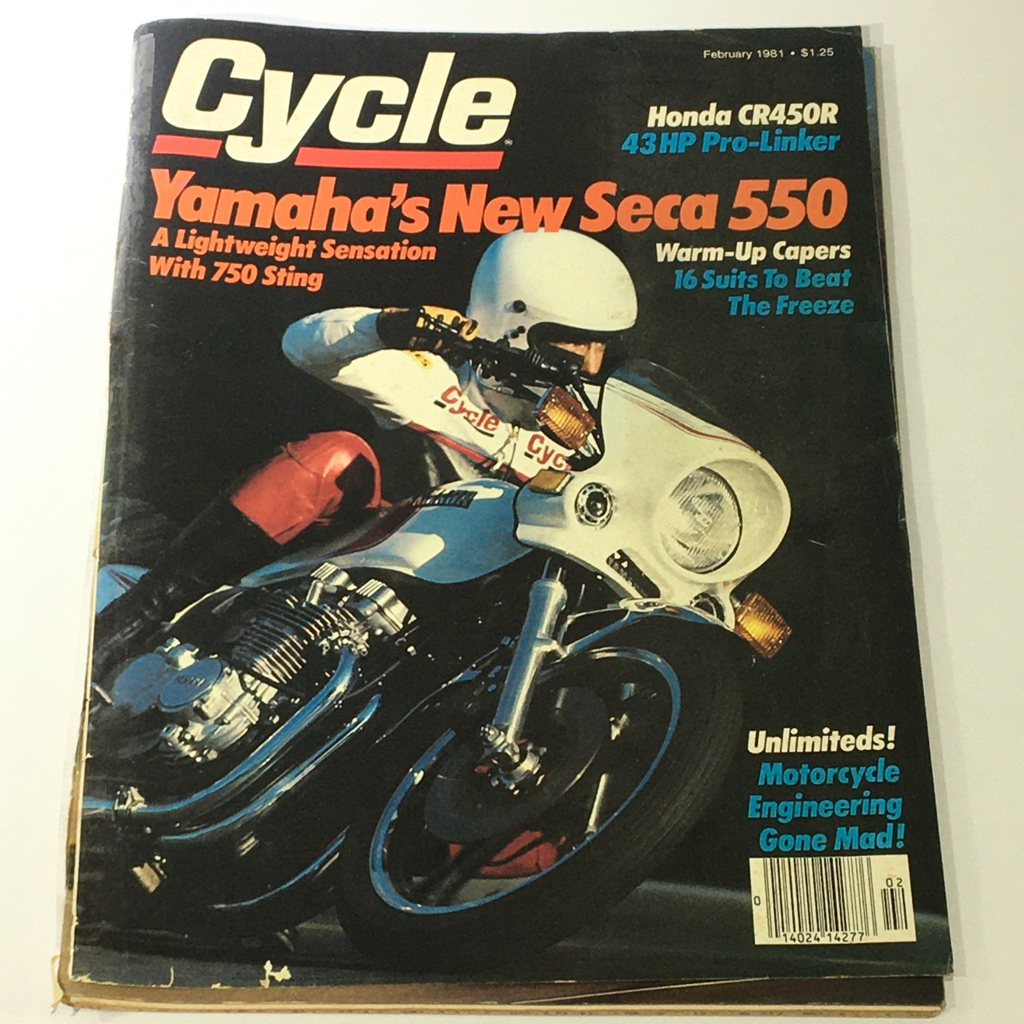 VTG Cycle Magazine February 1981 - Yamaha Seca 550 Lightweight / Honda CR450R