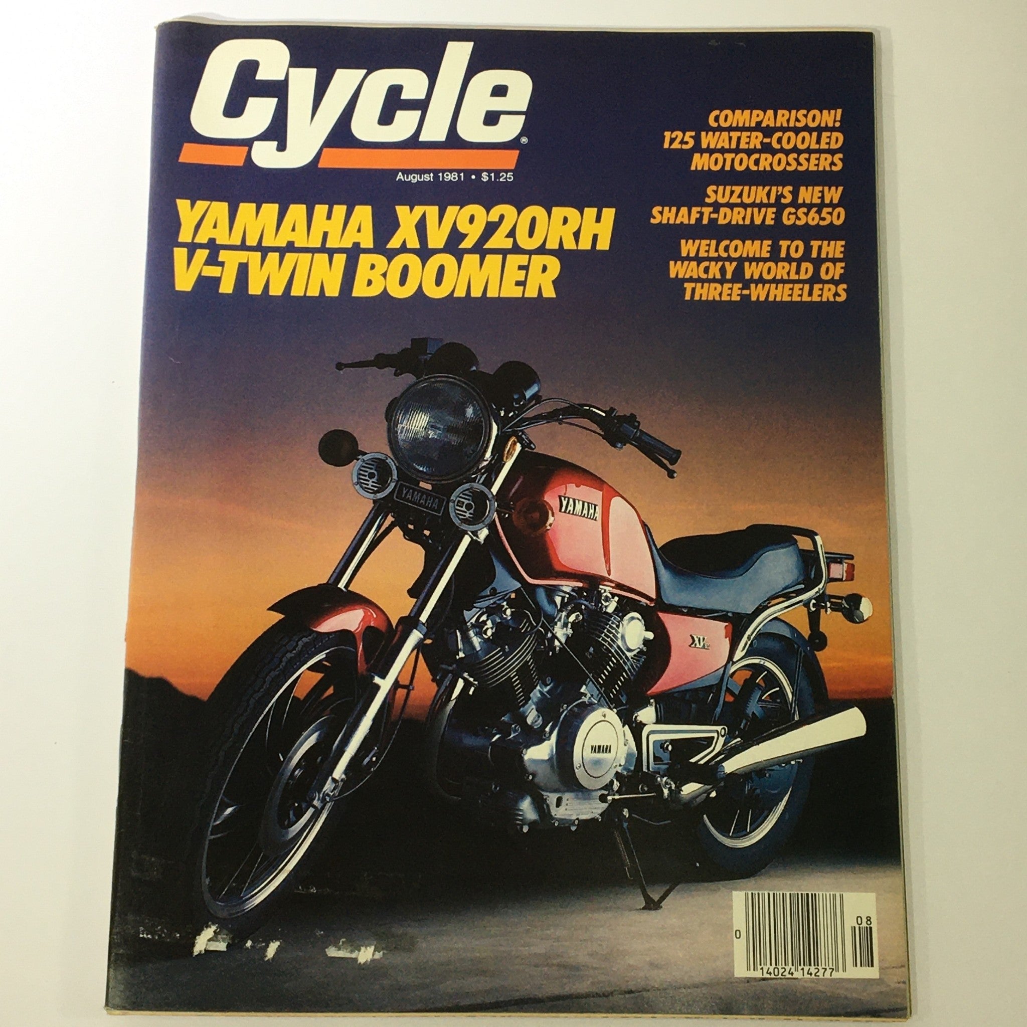 VTG Cycle Magazine August 1981 - Yamaha XV920RH V-Twin Boomer / Suzuki GS650