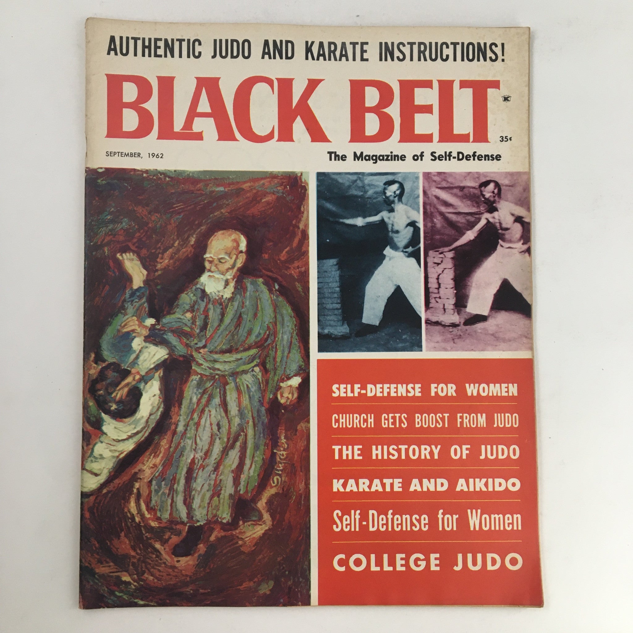 Black Belt Magazine September 1962 Vol. 1 No. 4 Morihei Ueshiba No Label