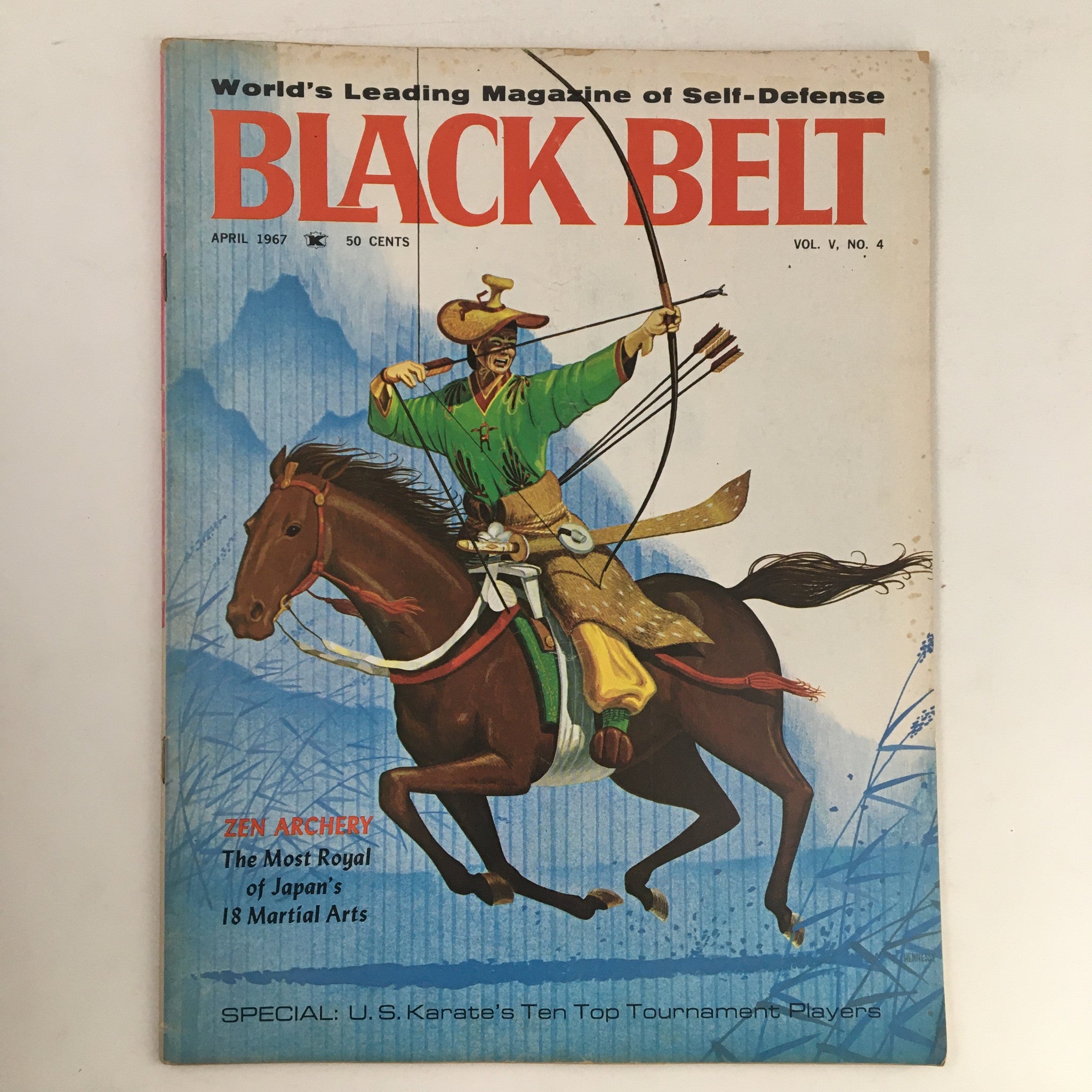 Black Belt Magazine April 1967 Vol. 5 No. 4 Kyudo - Zen archery No Label