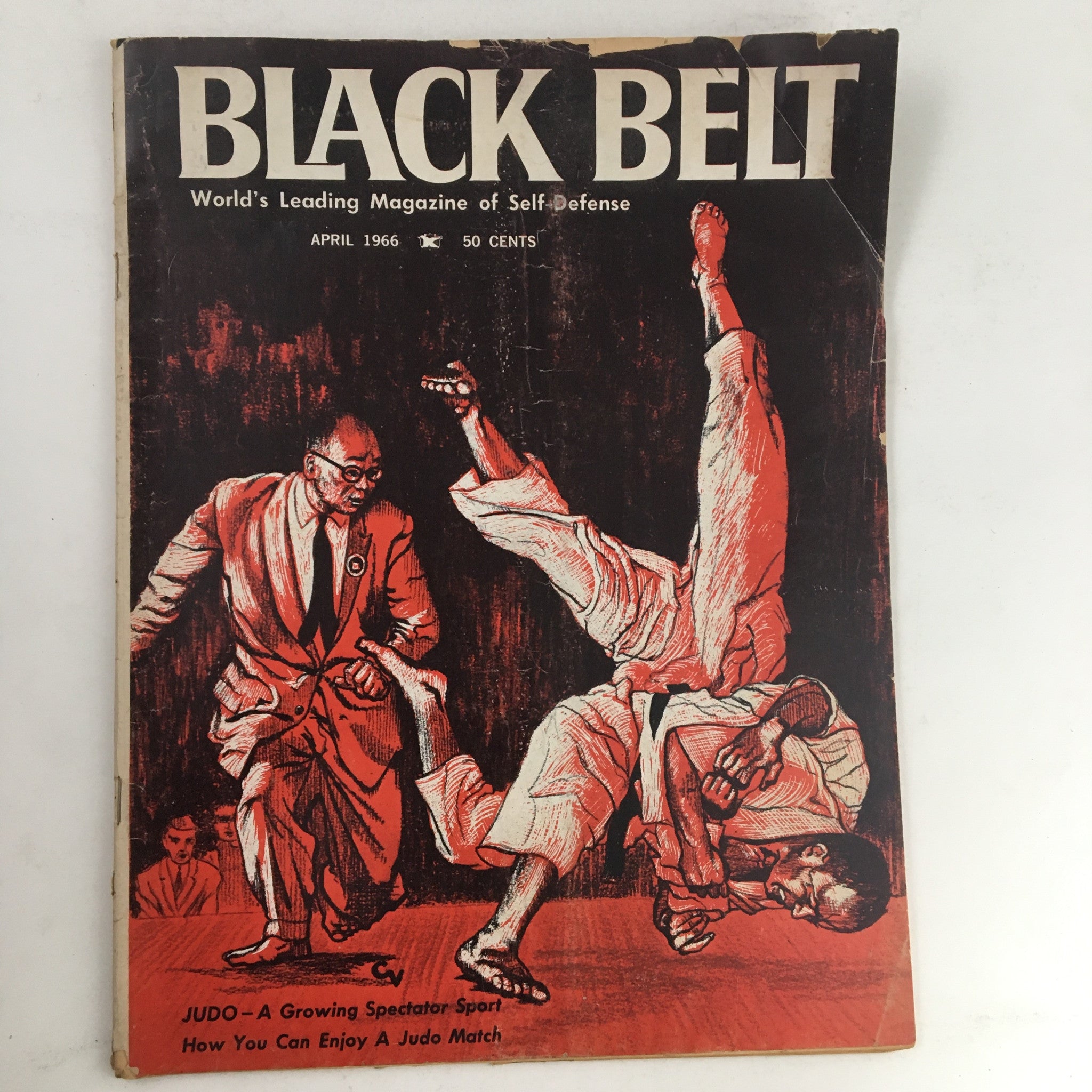 Black Belt Magazine April 1966 Vol. 4 No. 4 Takihiko Ishikawa No Label