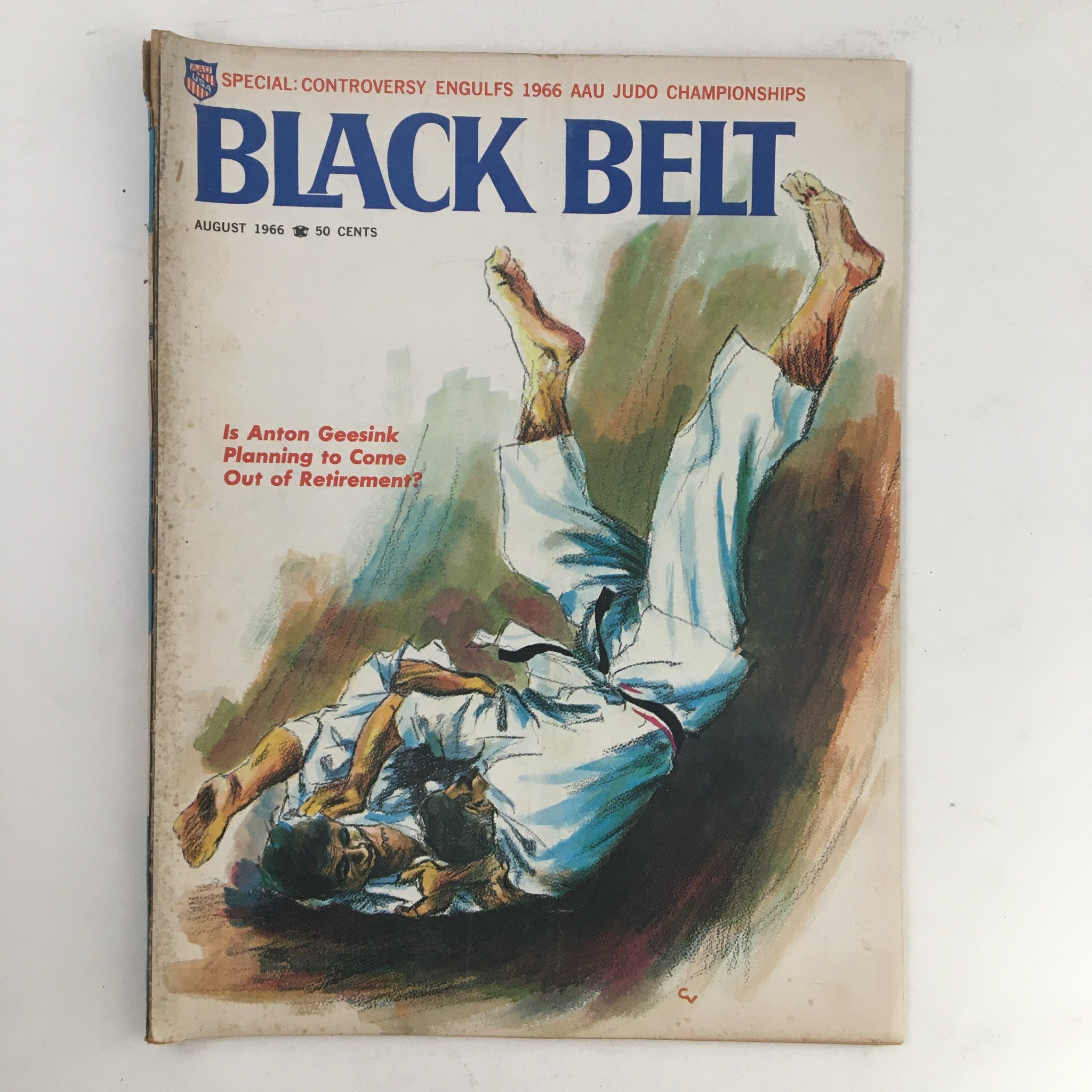 Black Belt Magazine August 1966 Vol. 4 No. 8 Anton Geesink Retirement No Label