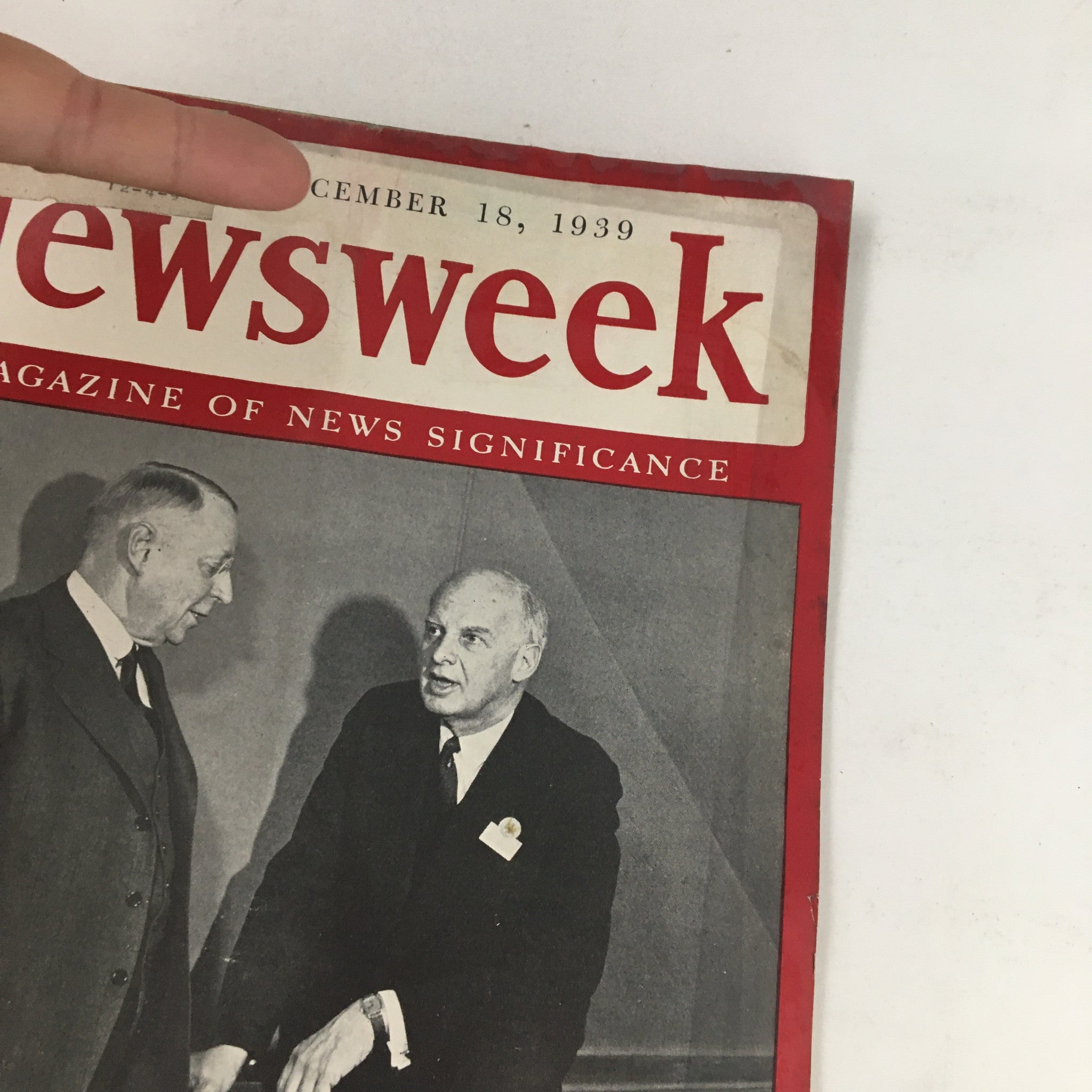 Newsweek Magazine December 18 1939 NAM Chiefs Prentis of '40 and Coonley of '39