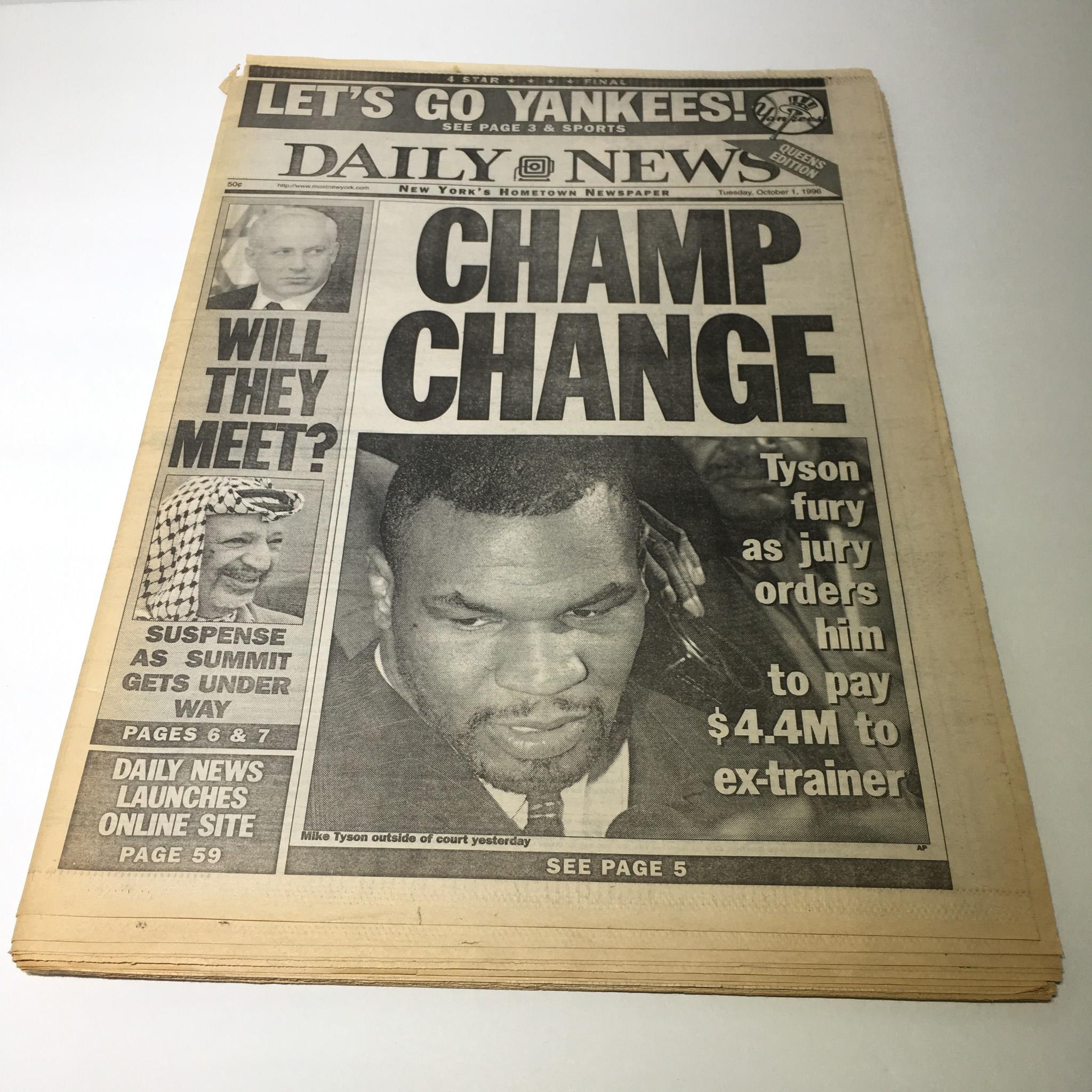 NY Daily News: Oct 1 1996 Champ Change