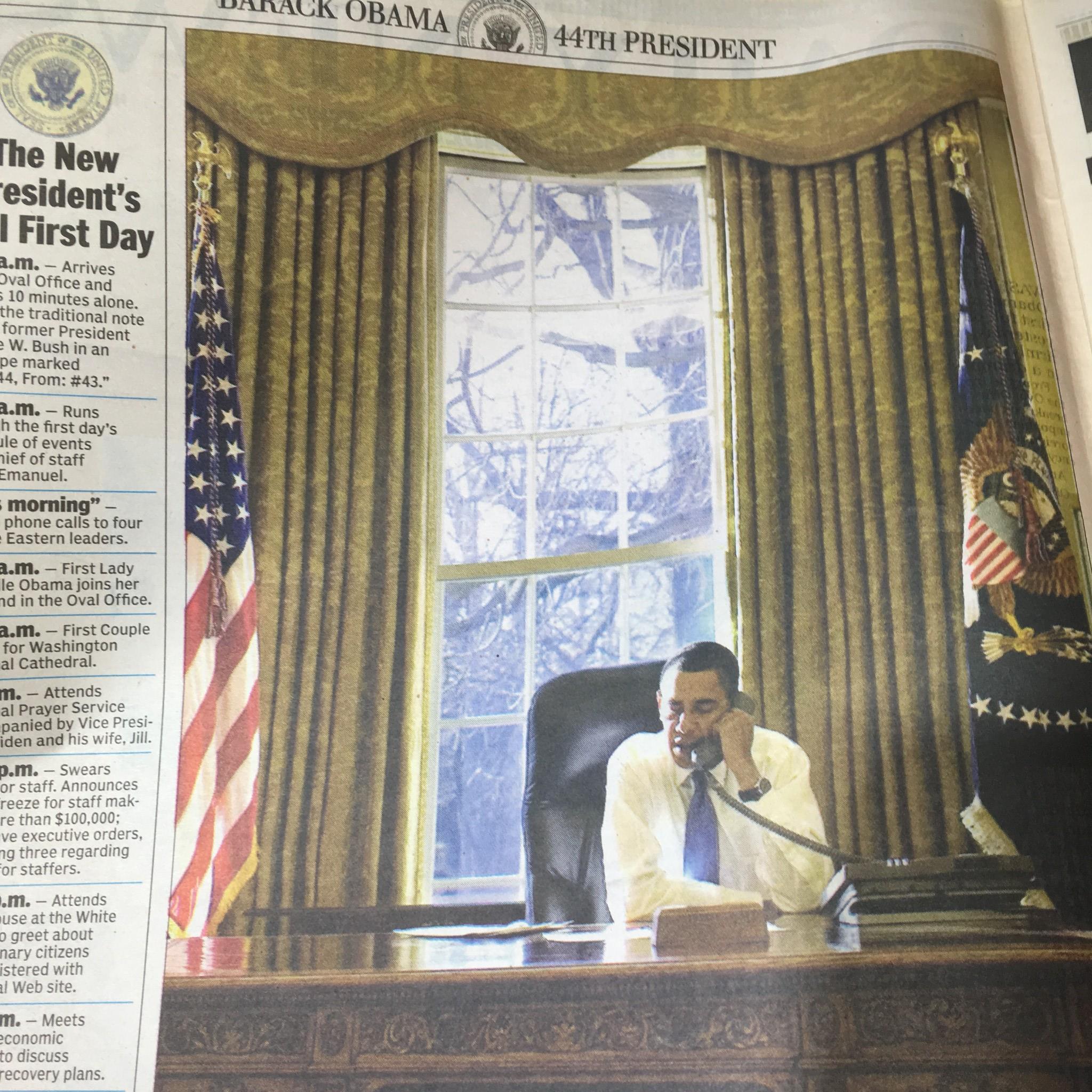 NY Daily News: Jan 22 2009 President Obama Gets To Work