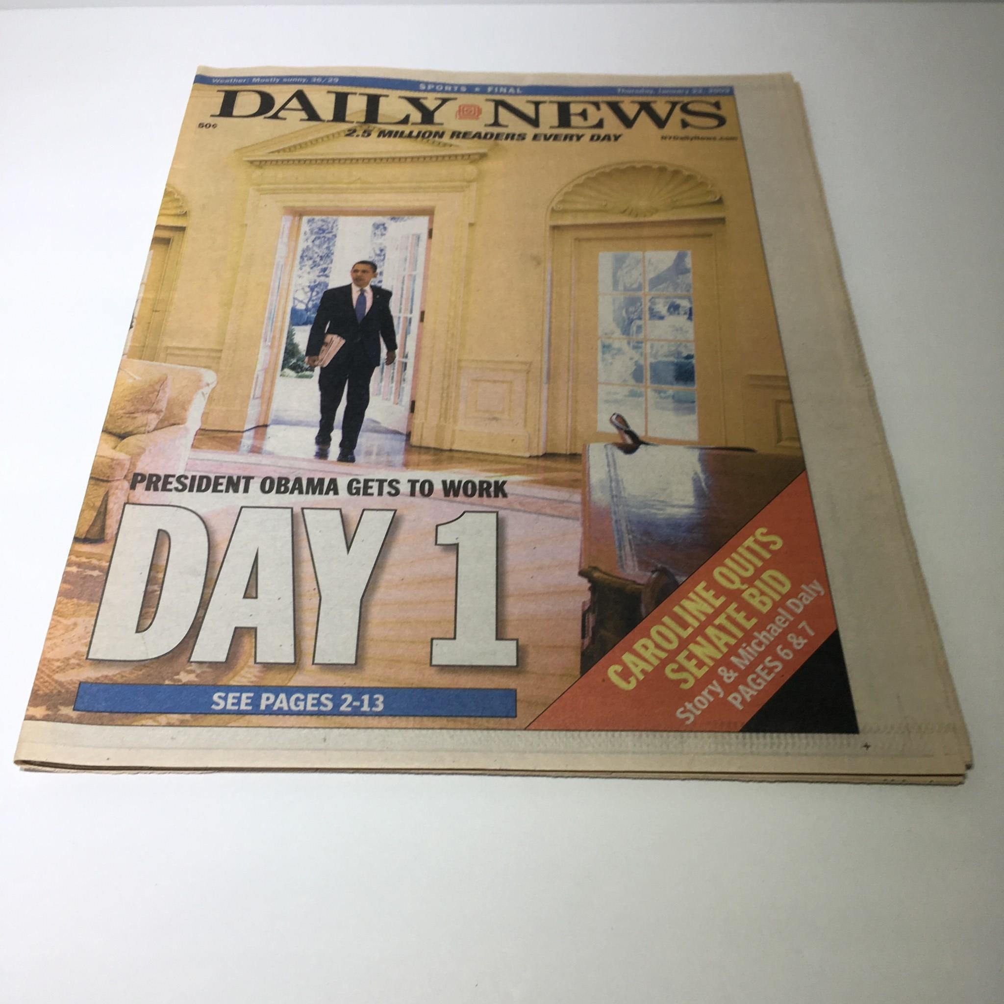 NY Daily News: Jan 22 2009 President Obama Gets To Work