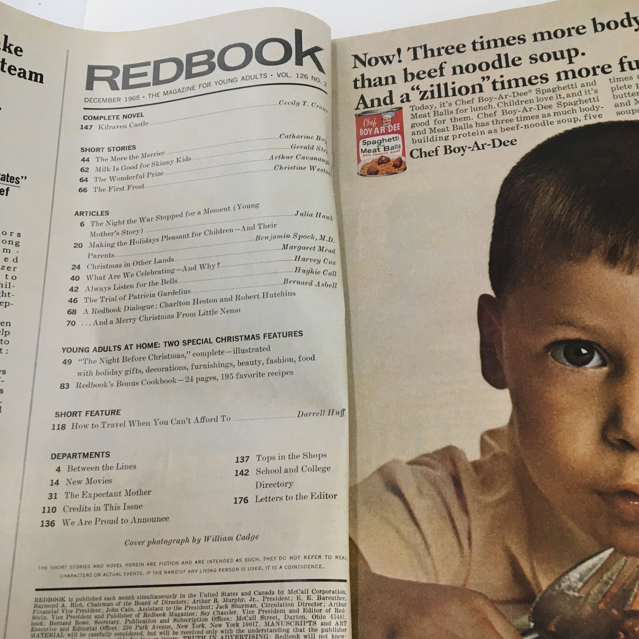 Redbook Magazine December 1965 Dr. Spock Tells How To Keep Children Happy