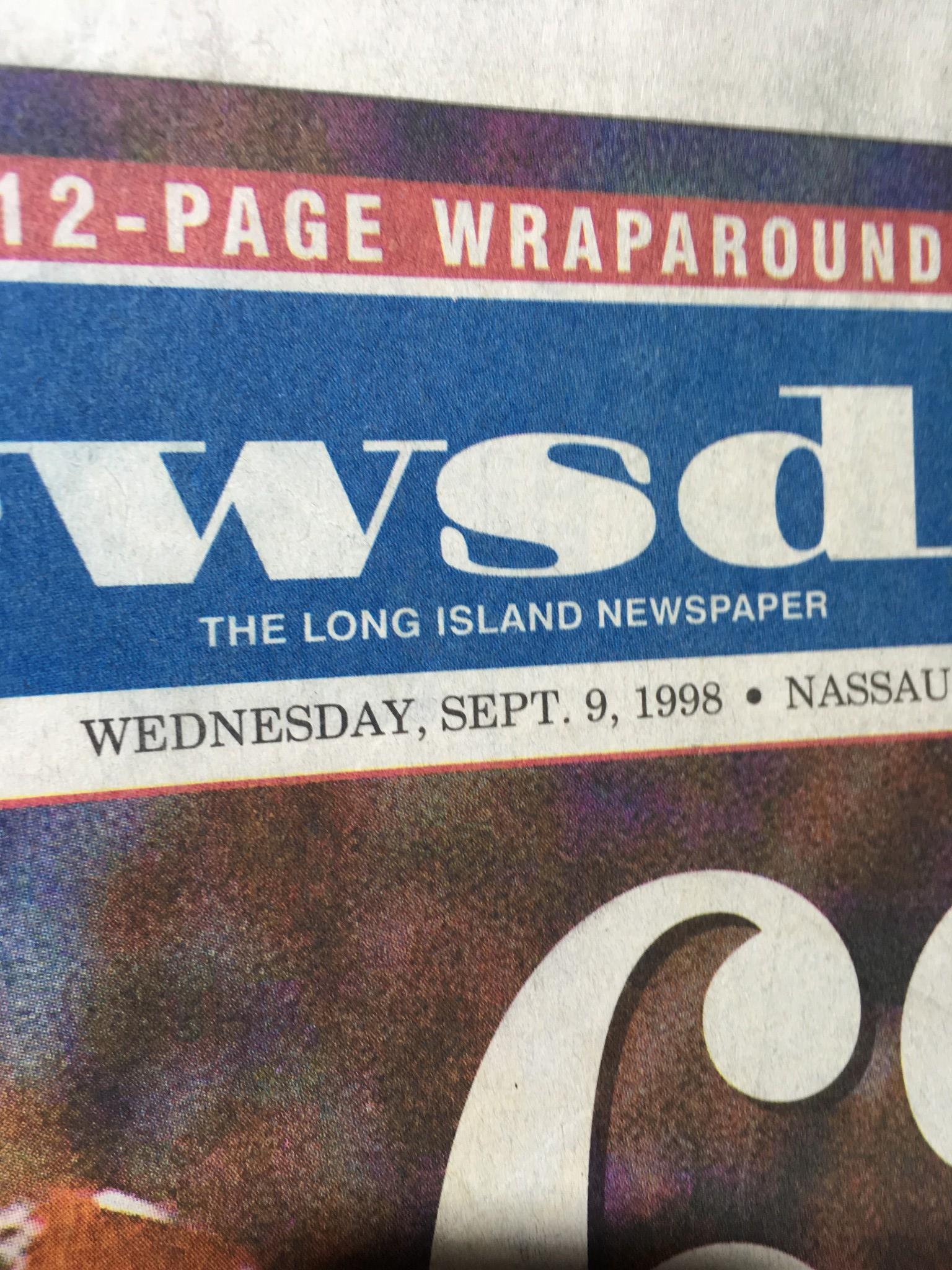 Newsday: Sept 9 1998 62!, Mark Mcgwire HR home run chase ST louis cardinals