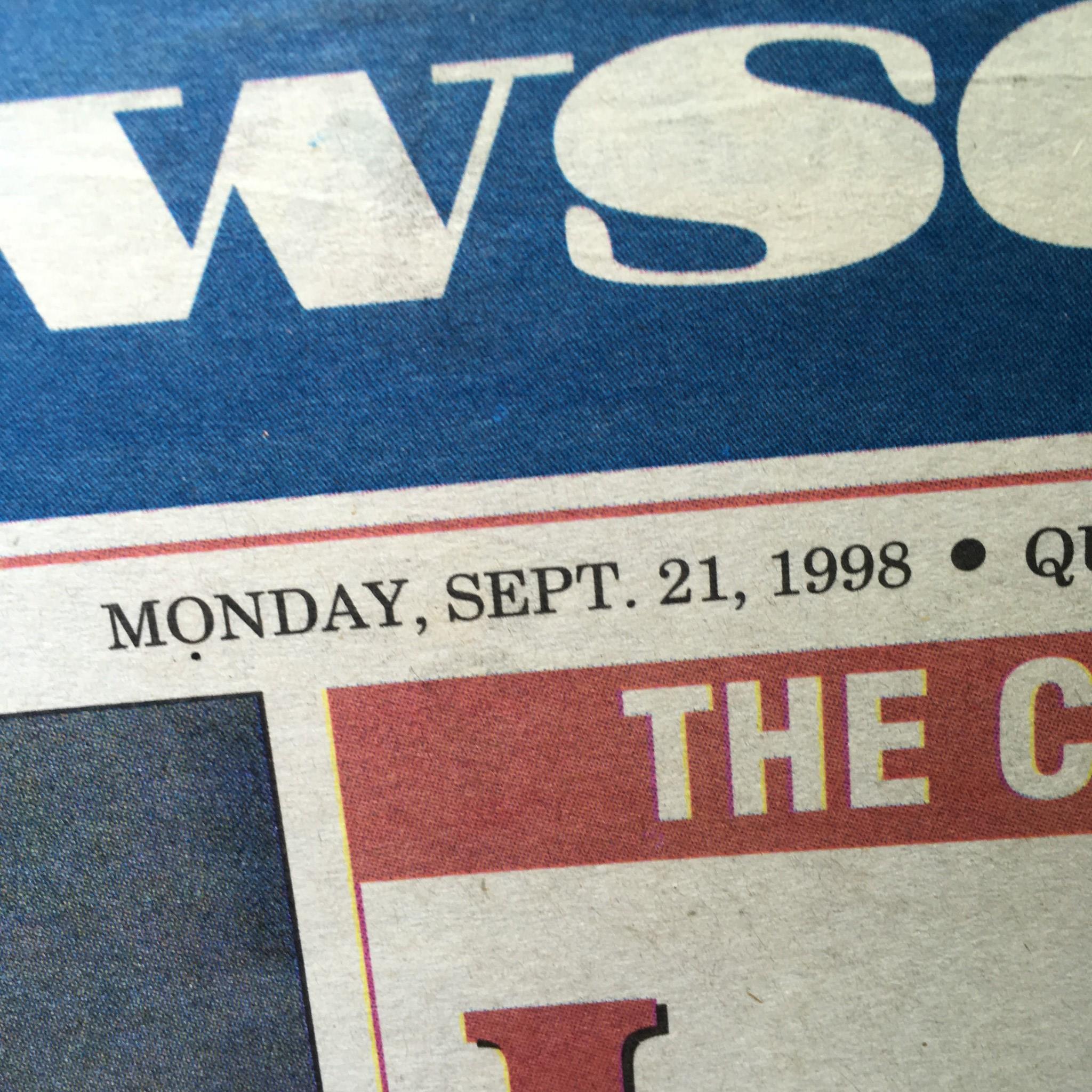 Newsday: Sept 21 1998 In His Own Words Bill Clinton Cal ripken jr streak