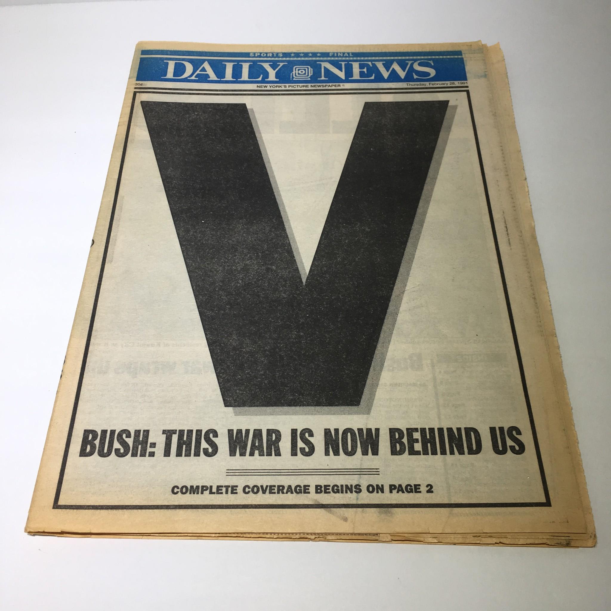 NY Daily News: Feb 28 1991 President Bush Quote Excellent Condition