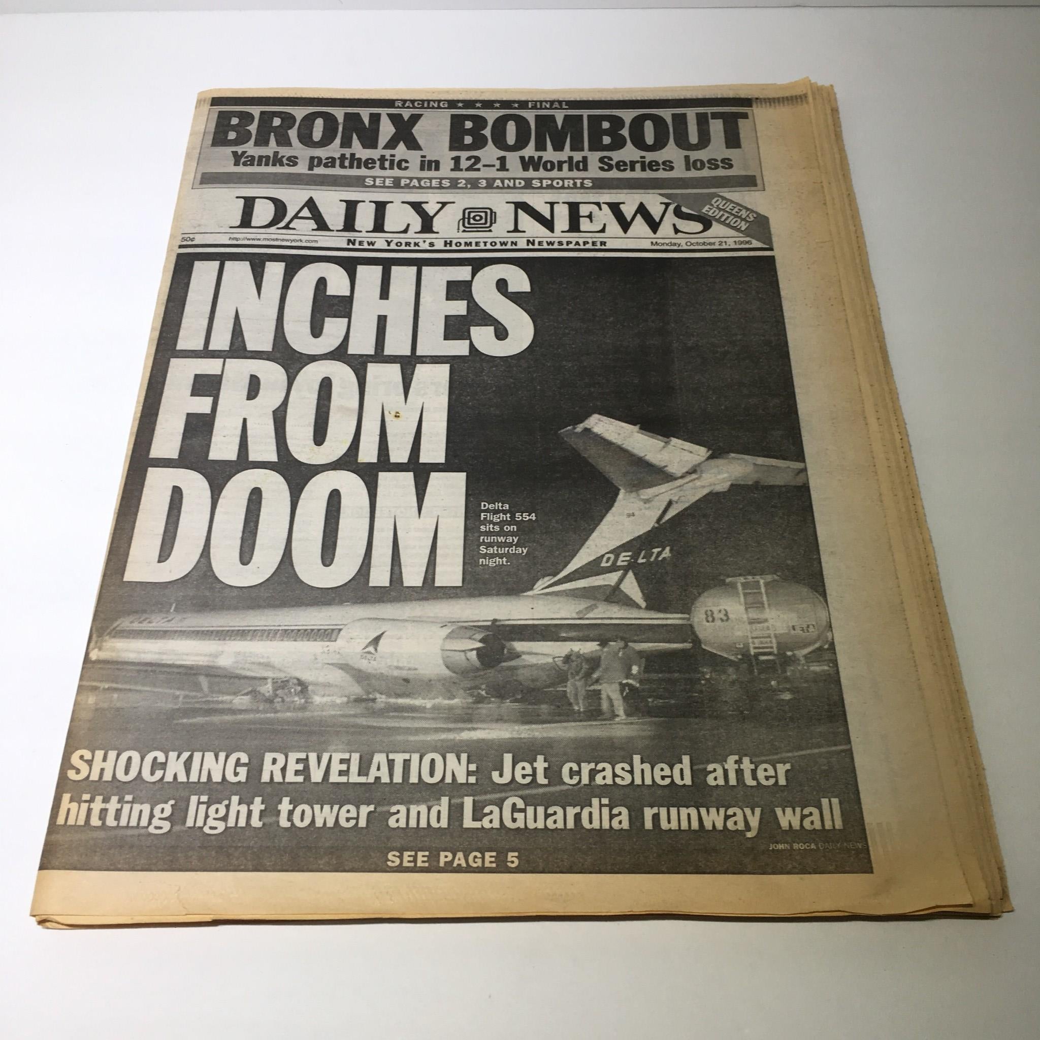 NY Daily News: Oct 21 1996 Inches From Doom