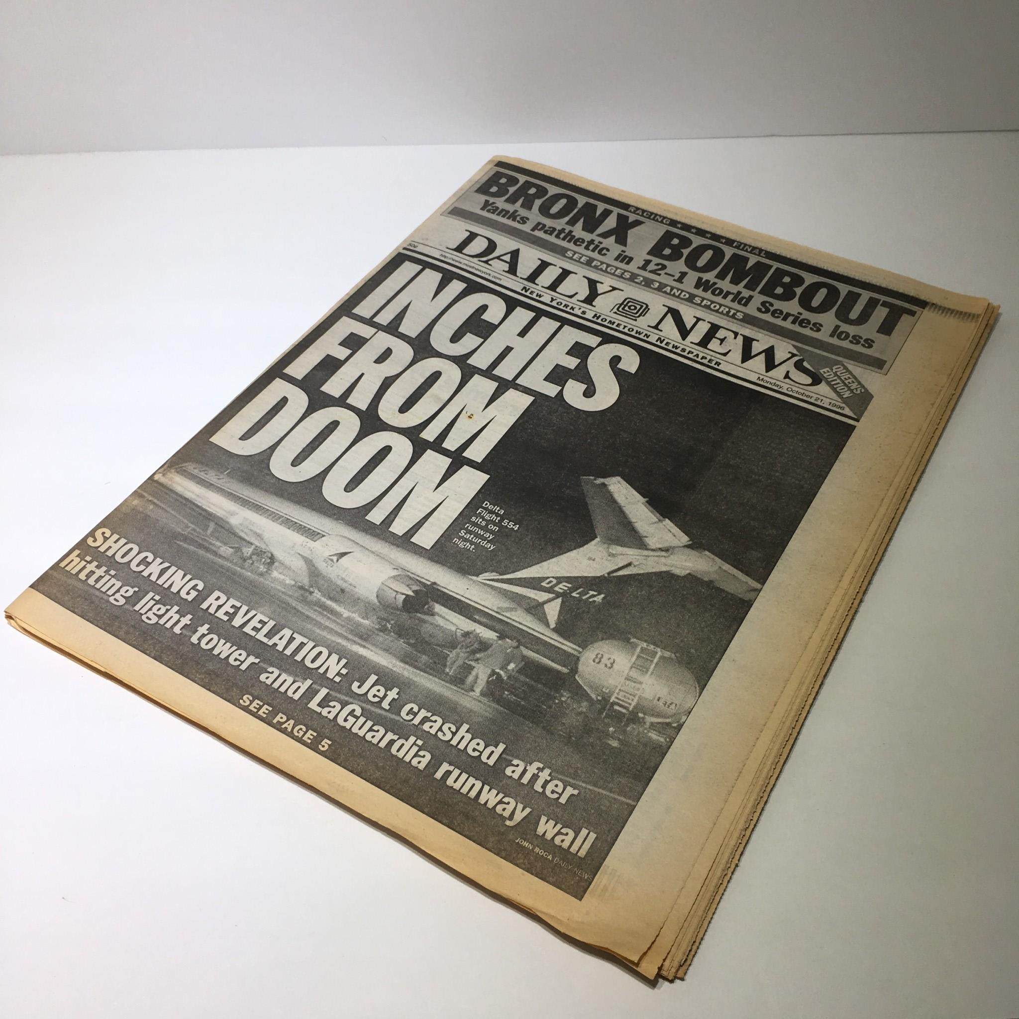 NY Daily News: Oct 21 1996 Inches From Doom