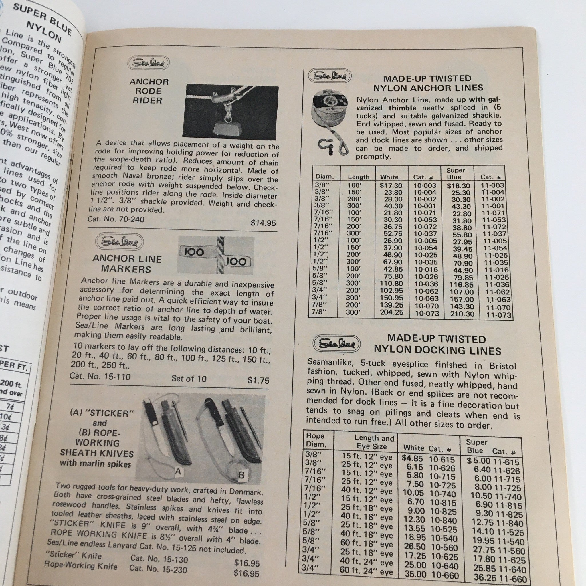 1975 Fall West Products Sailing Price Guide Catalog