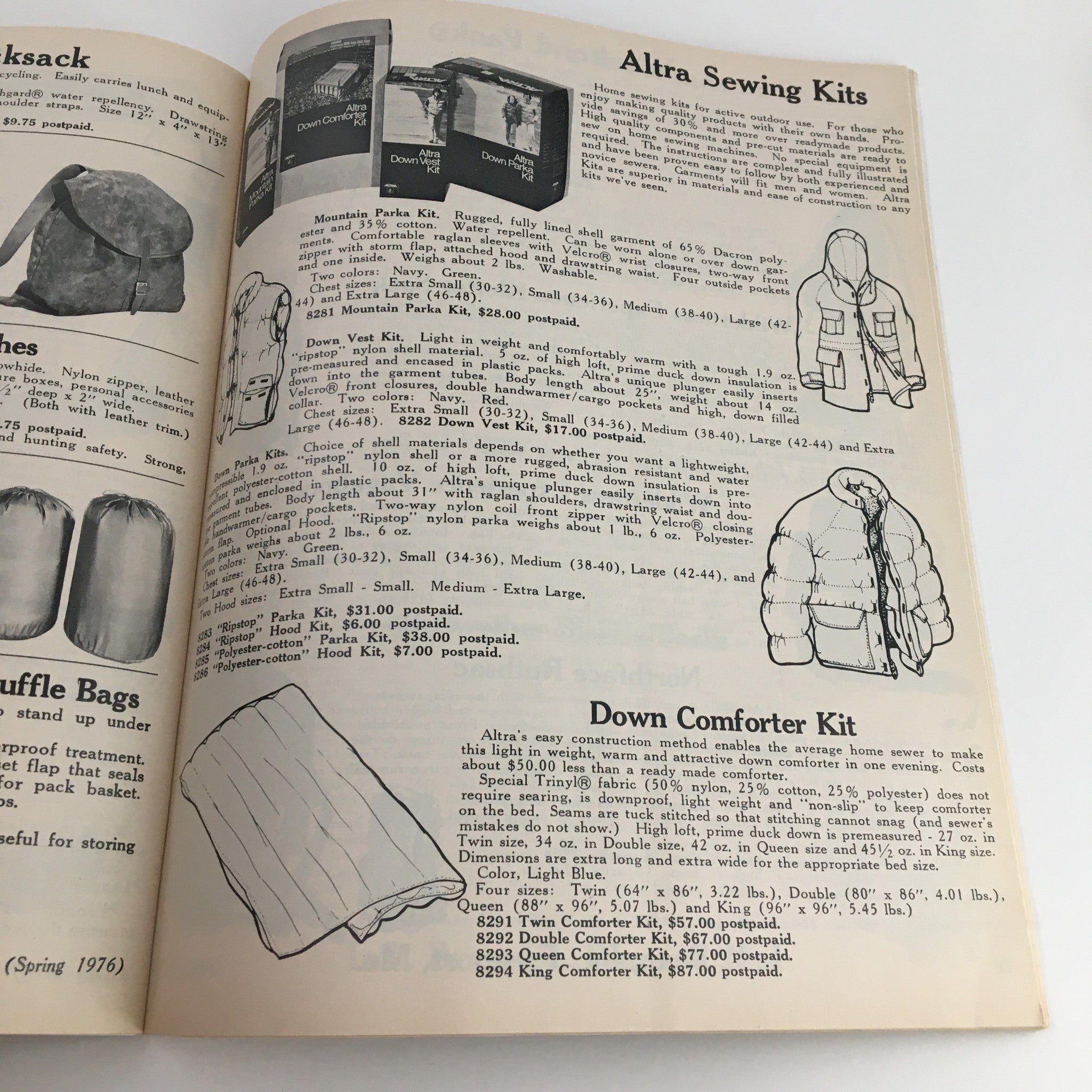 L. L. Bean, Inc. Catalog Spring 1976 / L. L. Bean カタログ 1976年 春号 1976 L.L. Bean Price Guide Catalog