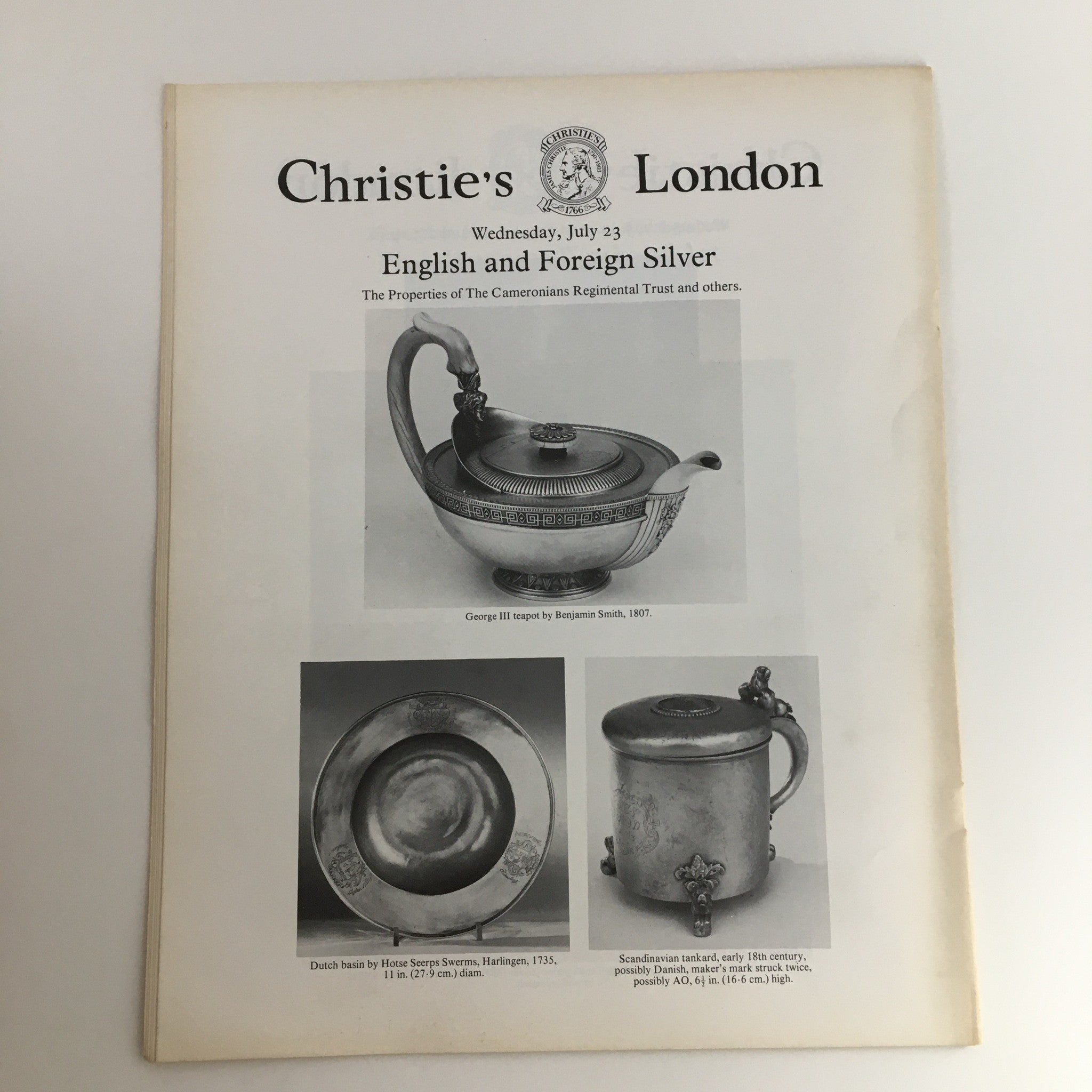 1980 James Christie's London Scientific Instruments & Watches Forthcoming Sales