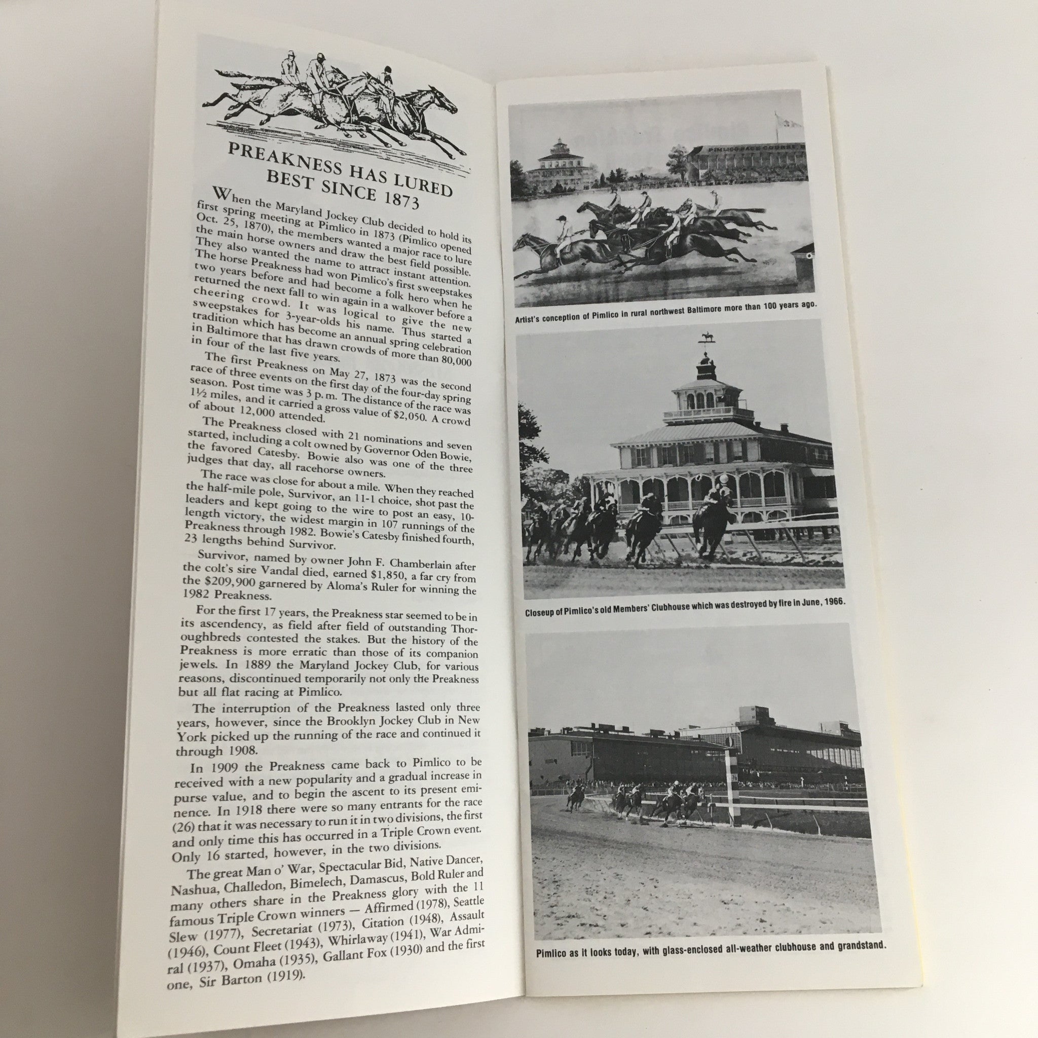 1984 Pimlico The Preakness Official Souvenir Program