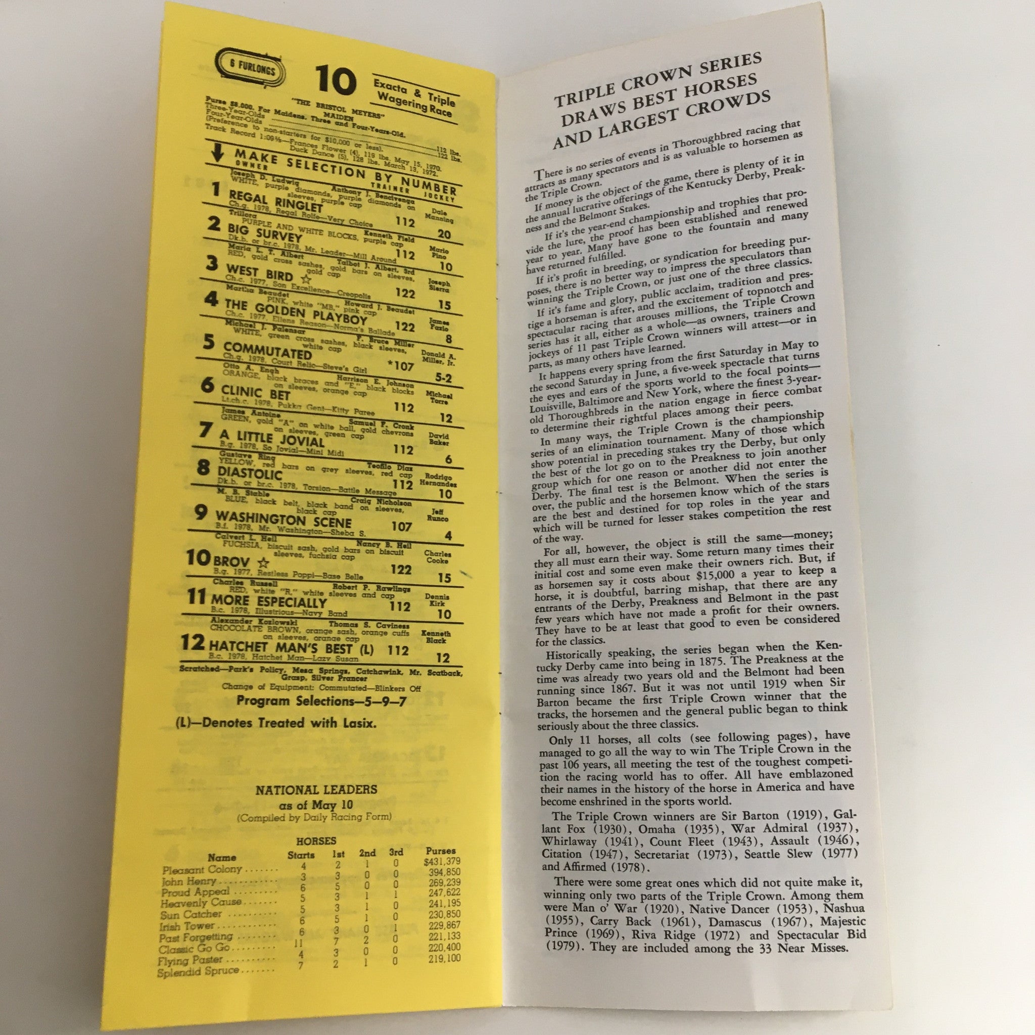 1981 Pimlico The Preakness 106th Running Official Souvenir Program