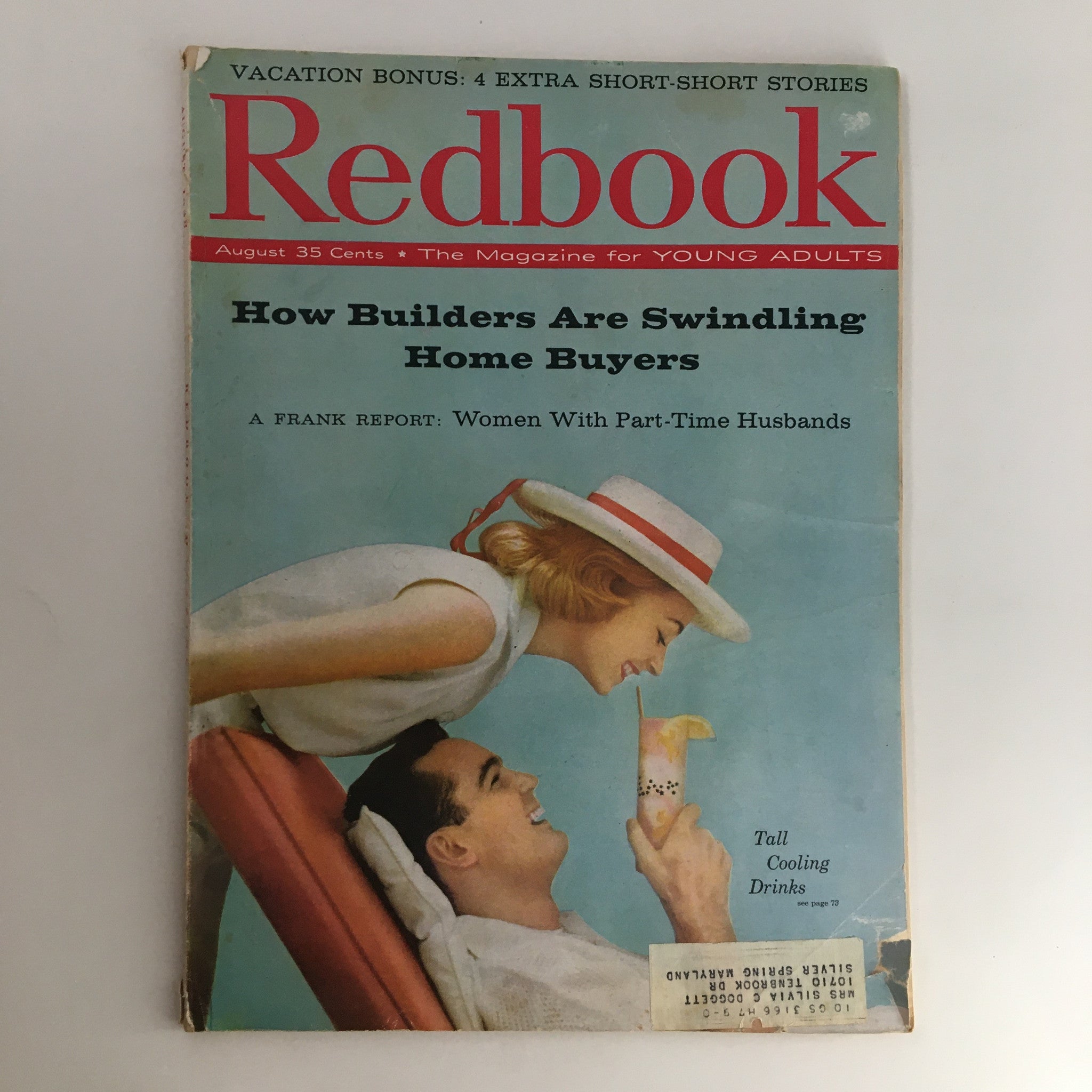 Redbook Magazine August 1958 A Frank Report Women With Part-Time Husbands