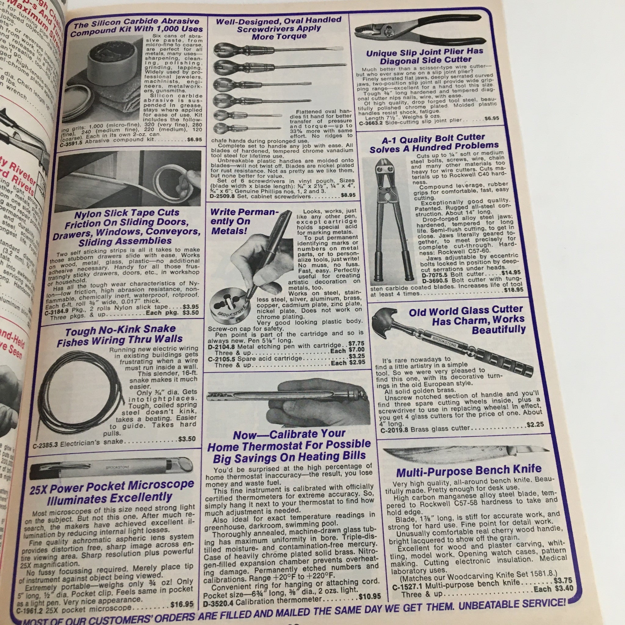 1975 Brookstone Company Hard-To-Find Tools Fall Catalog