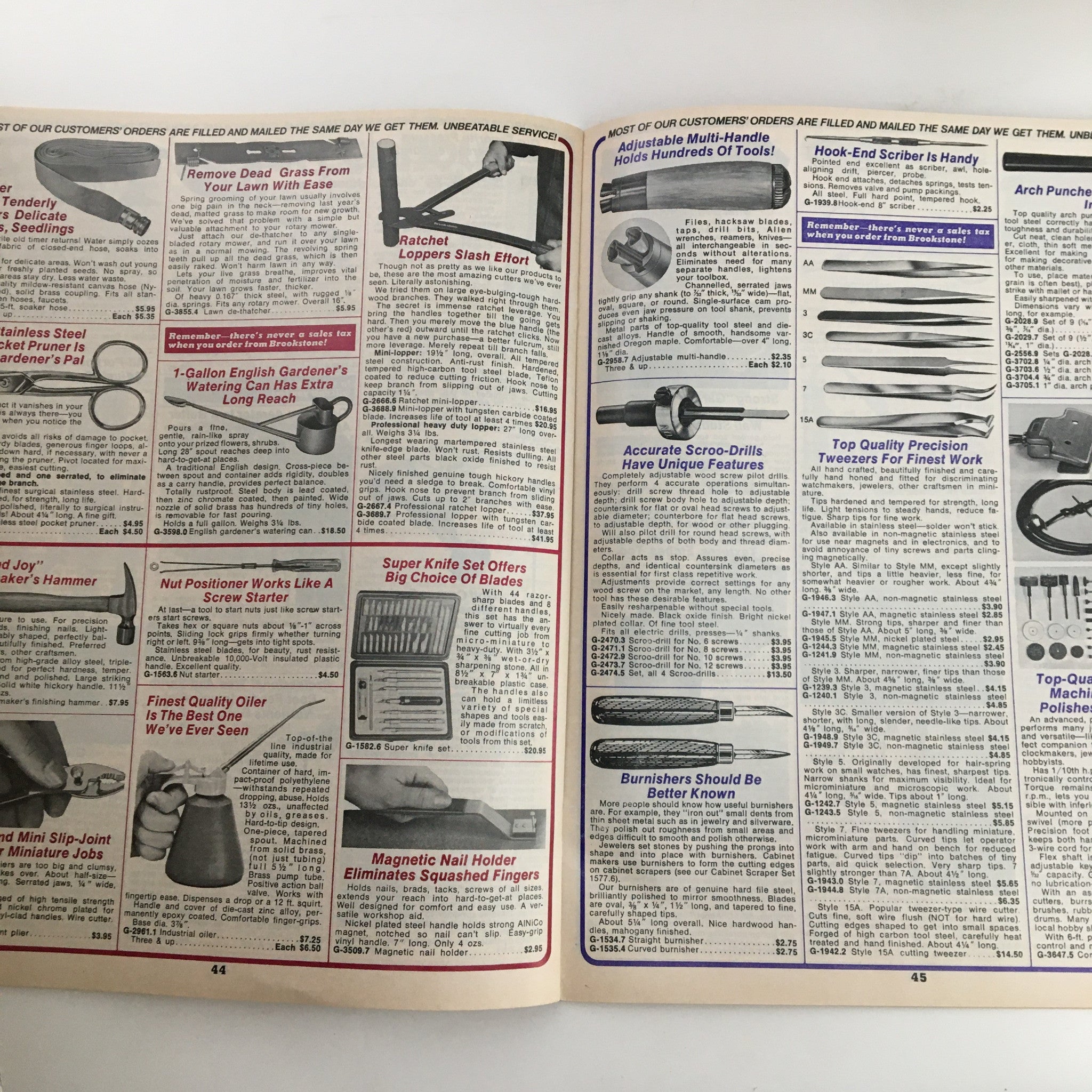 1976 Brookstone Company Hard-To-Find Tools and Other Things Catalog