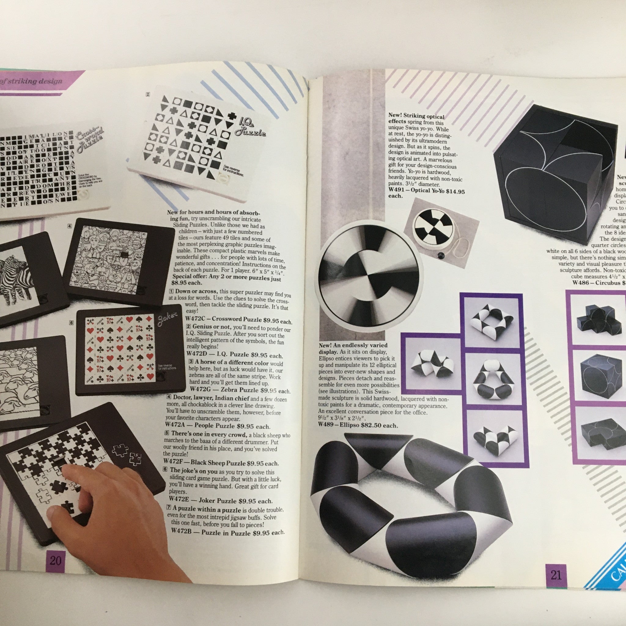 1988 World Wide Games Exceptional Handcrafted Games To Give Catalog presenting puzzles and striking design games for leisure activities, appealing to puzzle enthusiasts.
