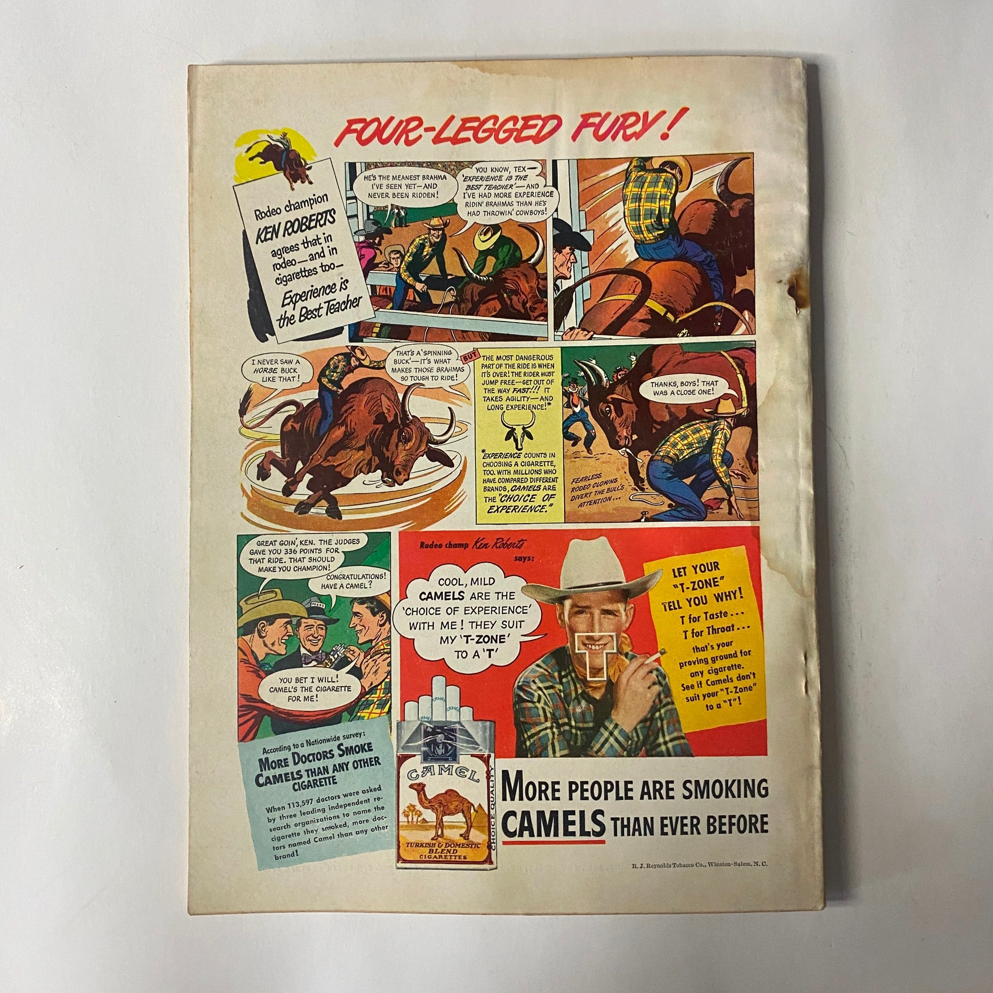 Cover painting from Outdoor Life Magazine July 1948, featuring vibrant illustrations of outdoor sportsmanship and humorous commentary about wildlife and hunting. The artwork is by John Jones and showcases the charm of mid-century Americana.