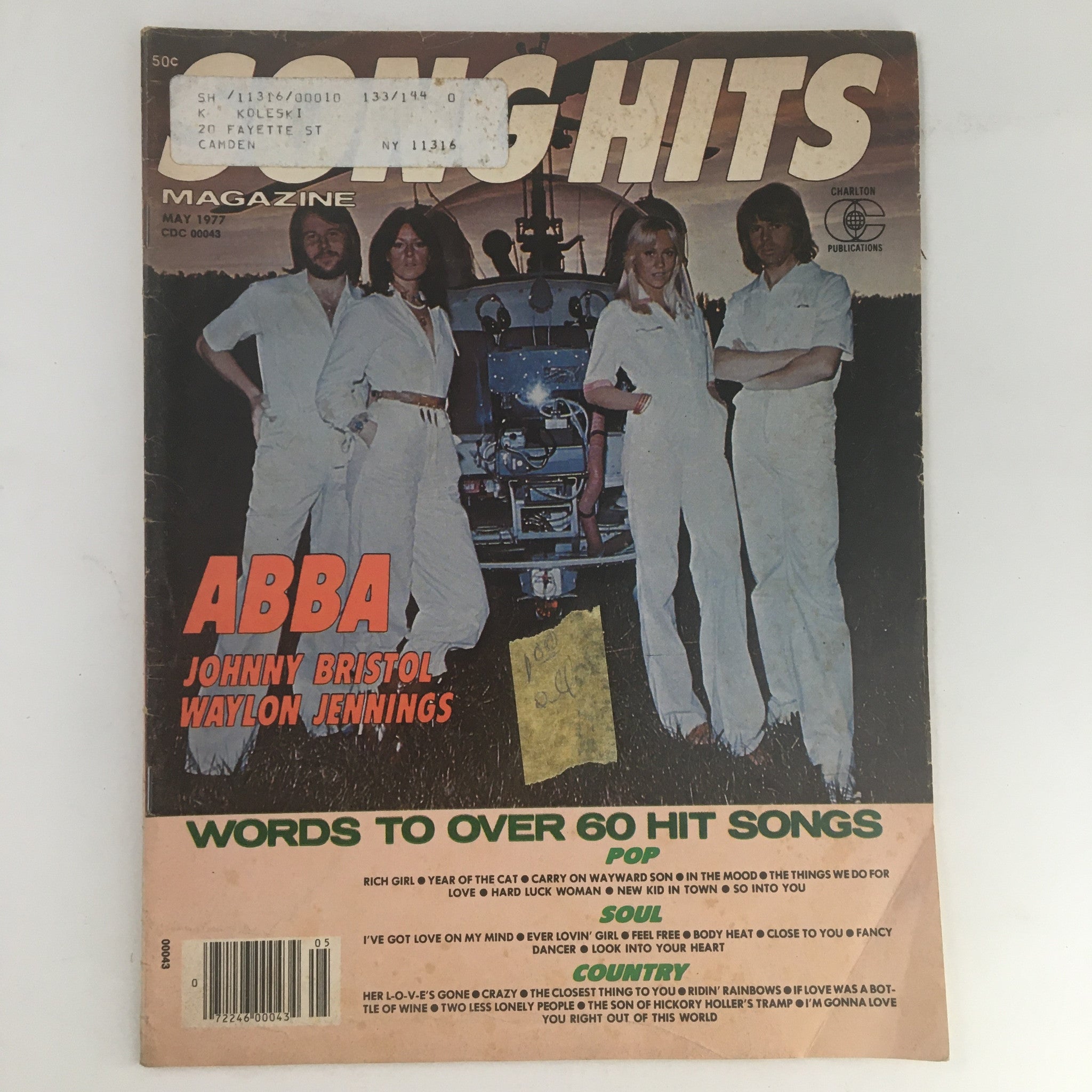 Song Hits Magazine May 1977 Vol. 41 #135 Abba, Johnny Bristols & Johnny Jennings