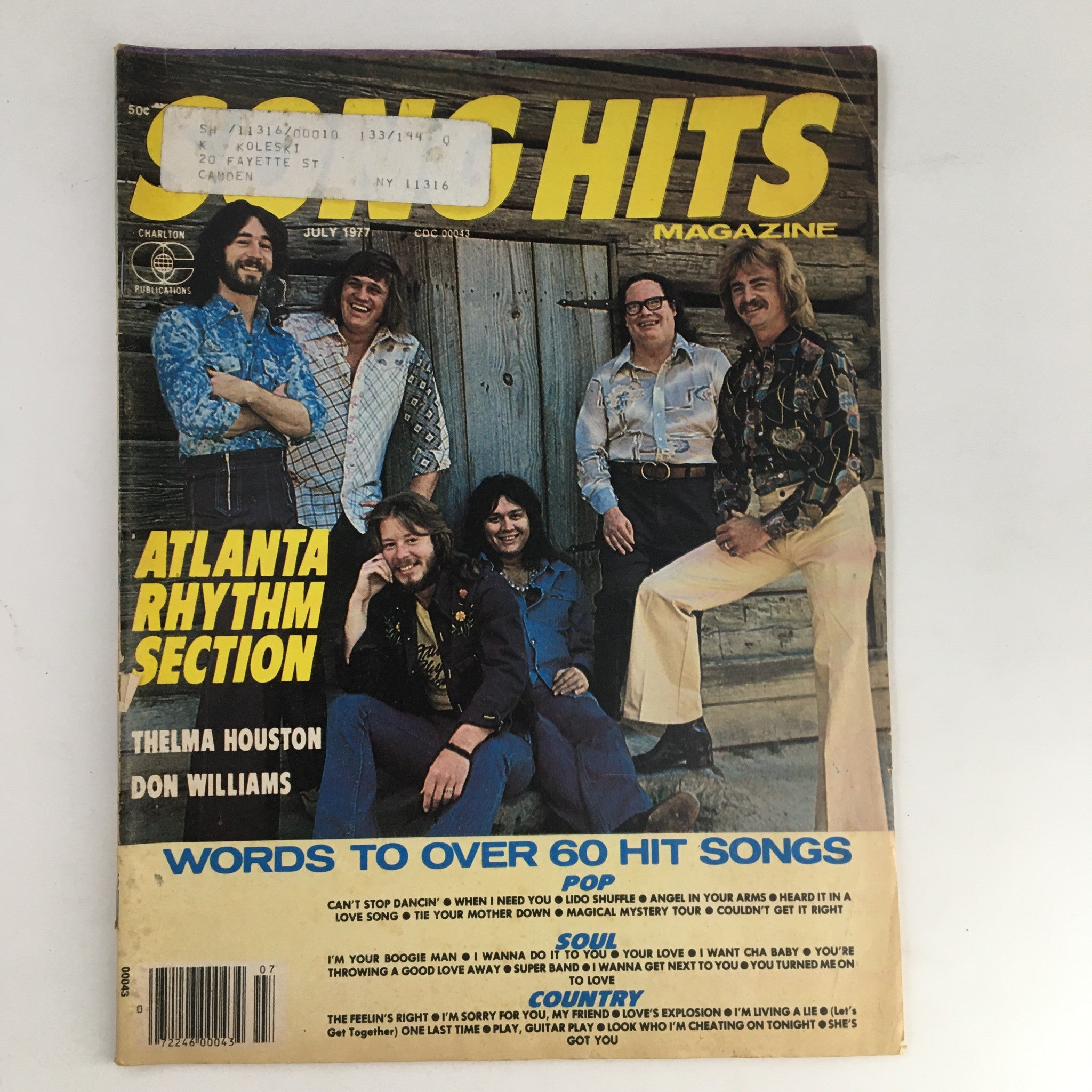 Song Hits Magazine July 1977 Atlanta Rhythm Section, Thelma Houston Don Williams