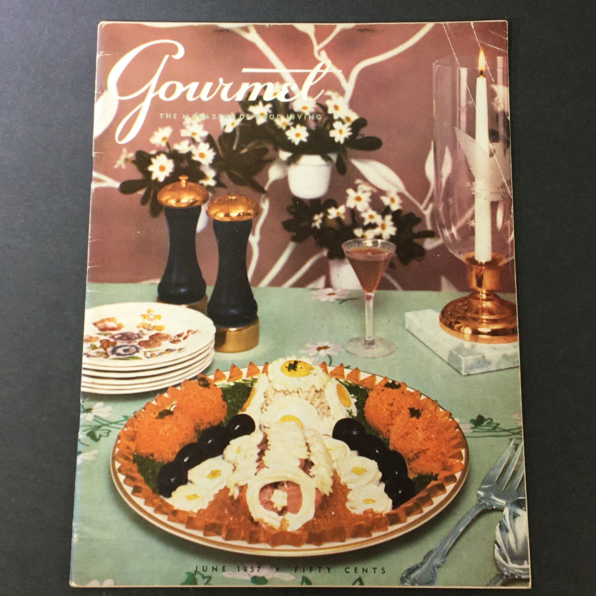 VTG Gourmet The Magazine of Good Living June 1957 - Tea and Tempura / Newsstand