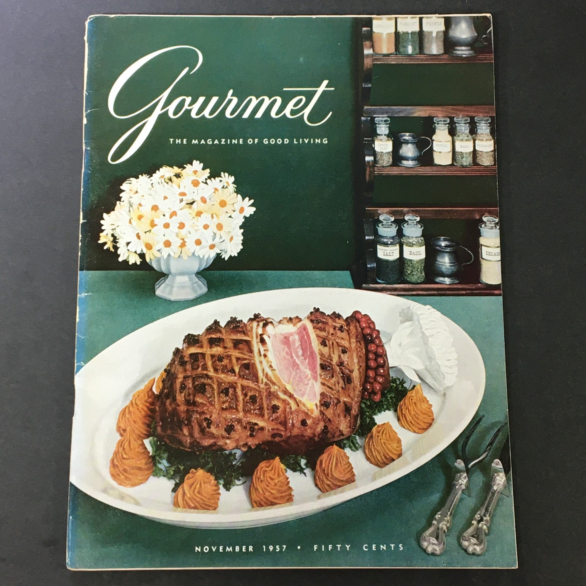 VTG Gourmet The Magazine of Good Living November 1957 - Grace Before Corn Meal