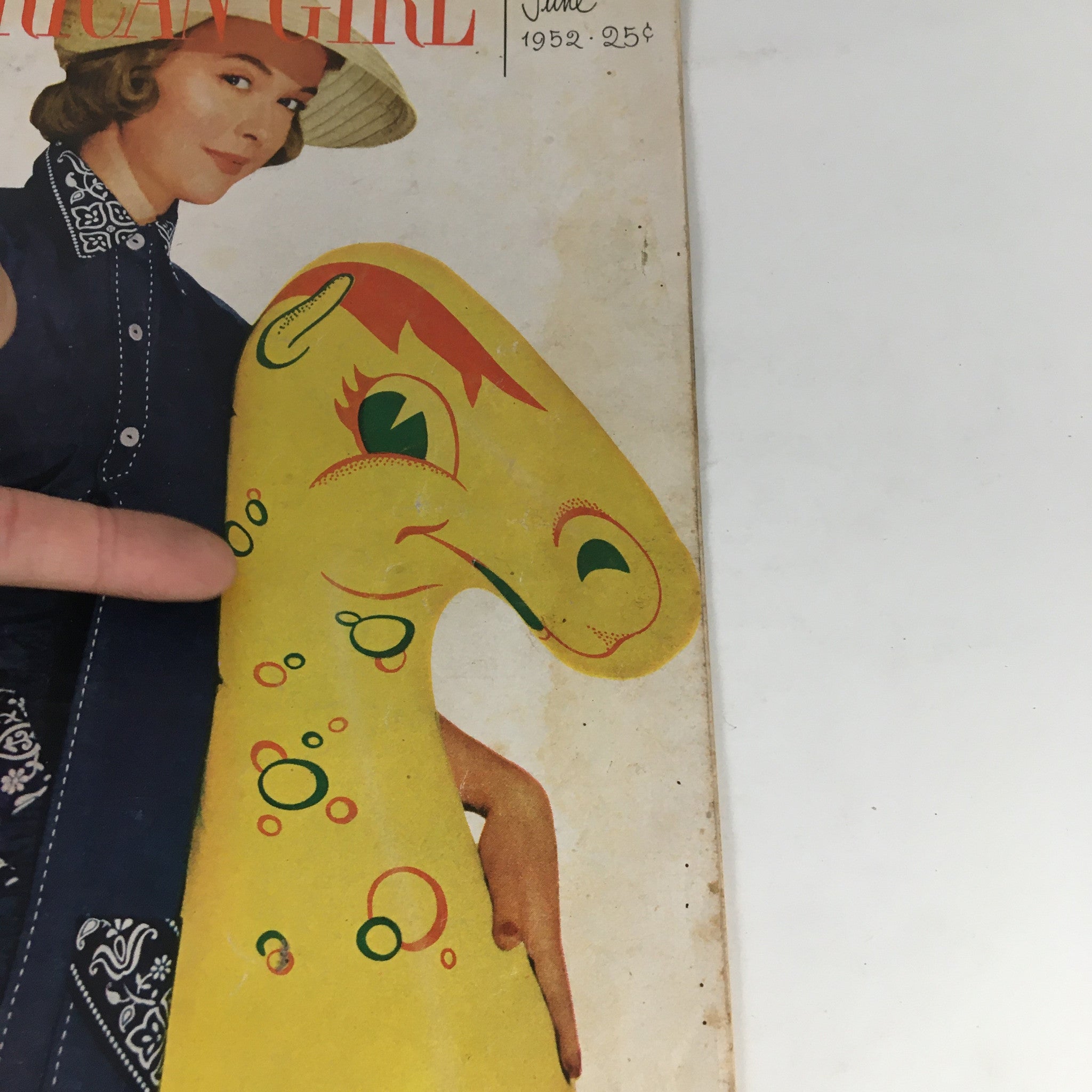 The American Girl Magazine June 1952 Cover Girl Helen Ryan & Sandy The Sea Horse