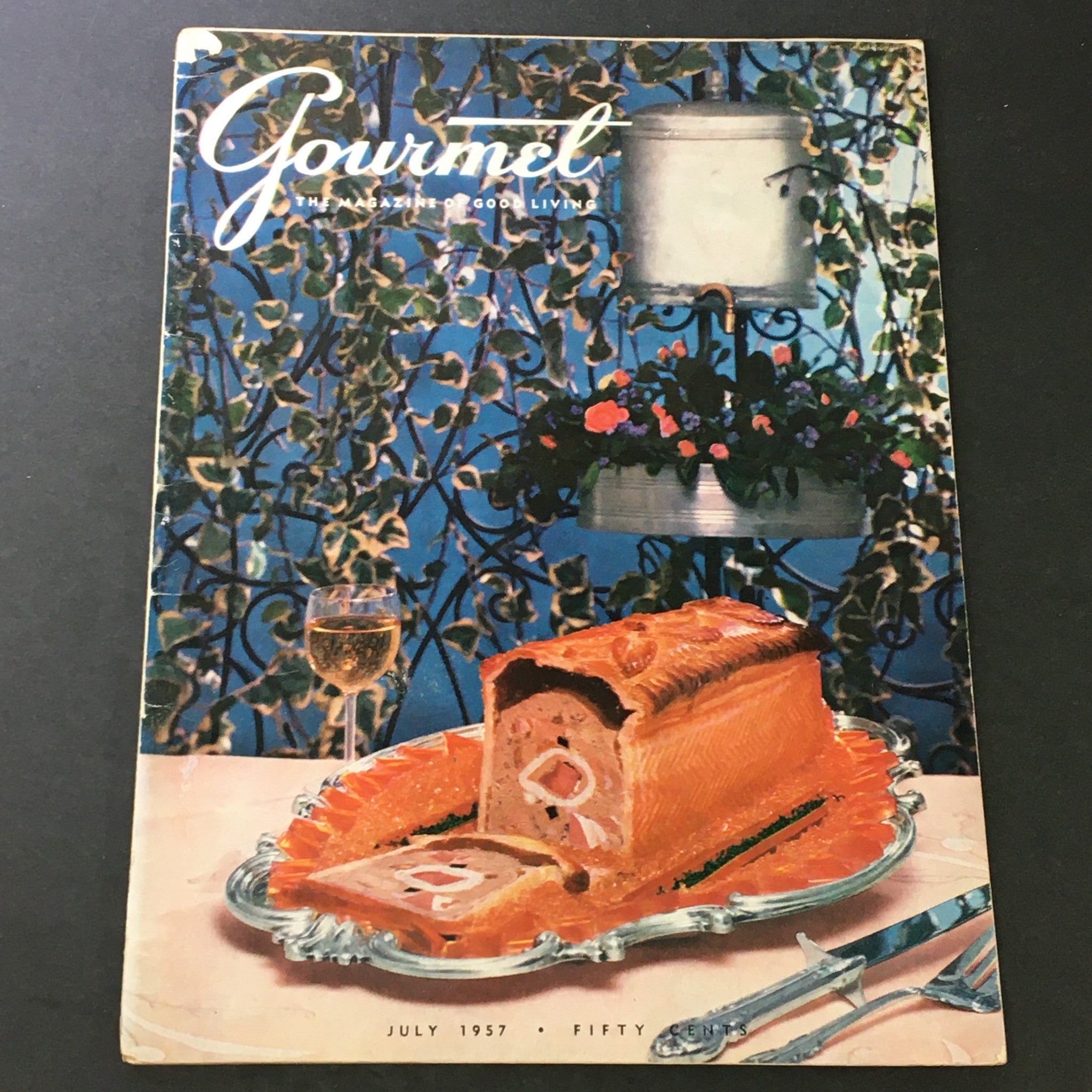 VTG Gourmet The Magazine of Good Living July 1957 - Straw Hat Suppers / No Label