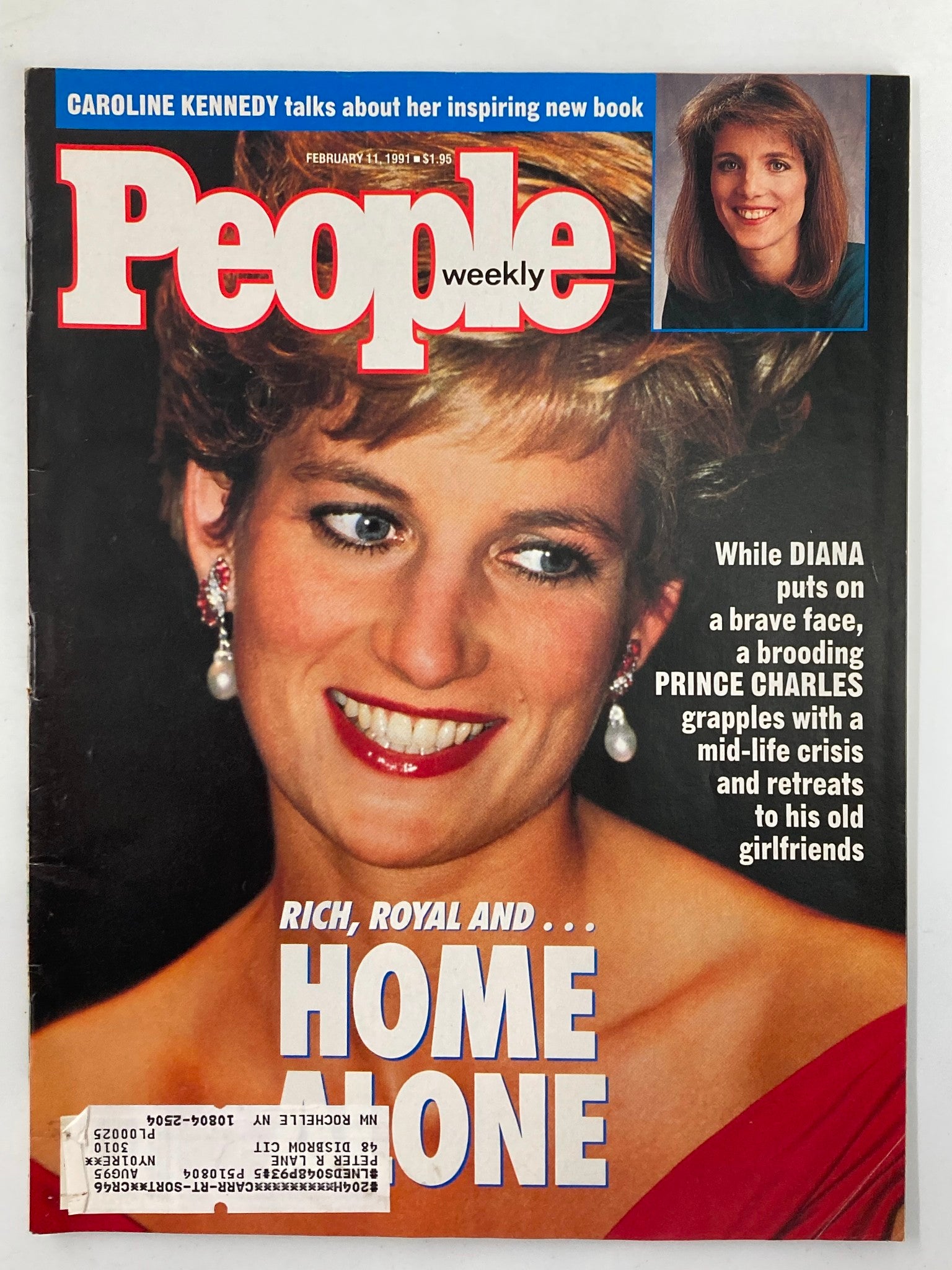 People Weekly Magazine February 11 1991 Princess Diana and Caroline Kennedy