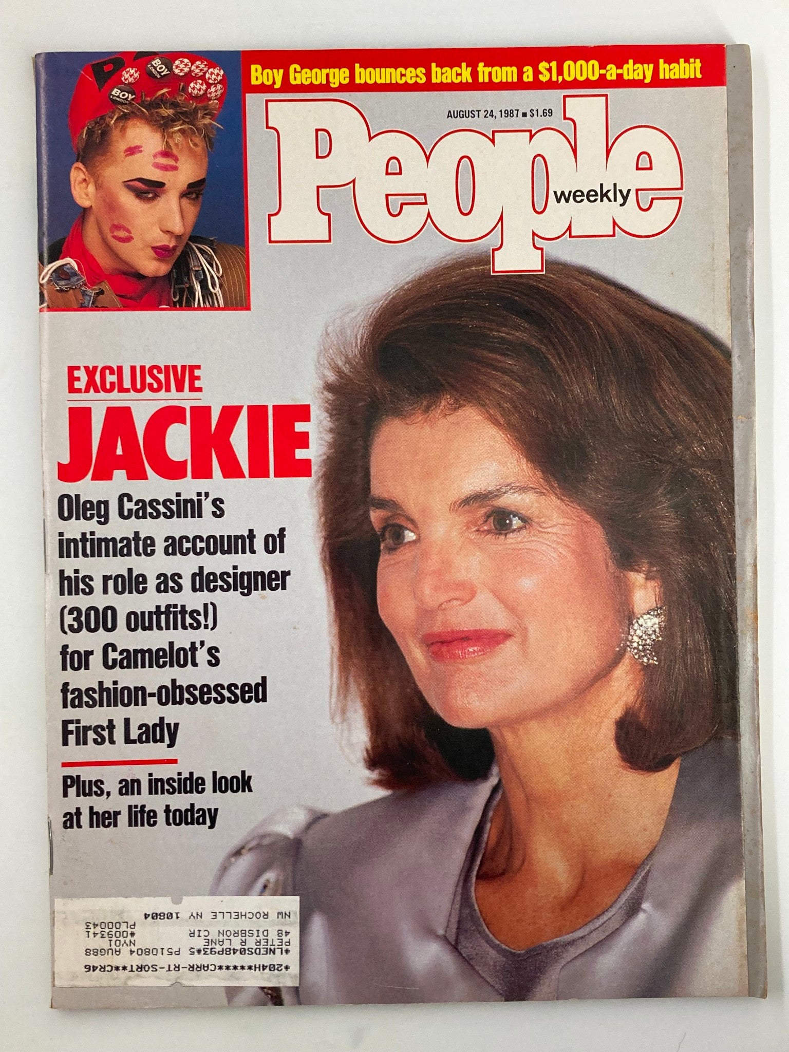 VTG People Weekly Magazine August 24 1987 Jackie Kennedy Onassis and Boy George